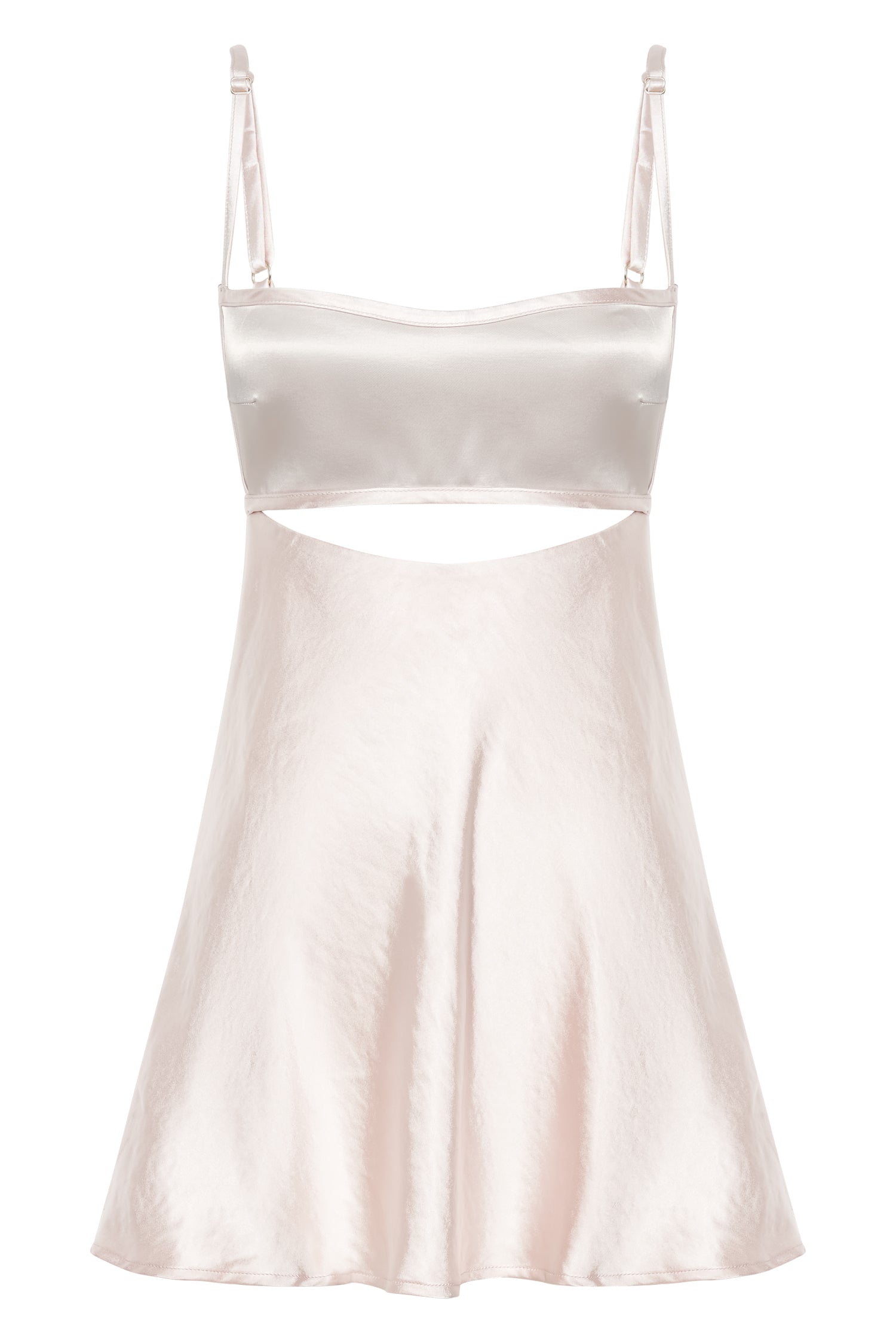 MESHKI Veda Two Tone Mini Dress - Blush Pink