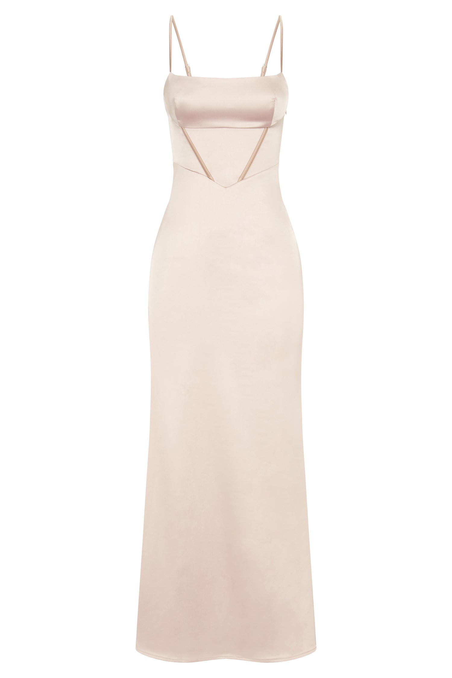 MESHKI Desirie Corset Maxi Dress - Champagne
