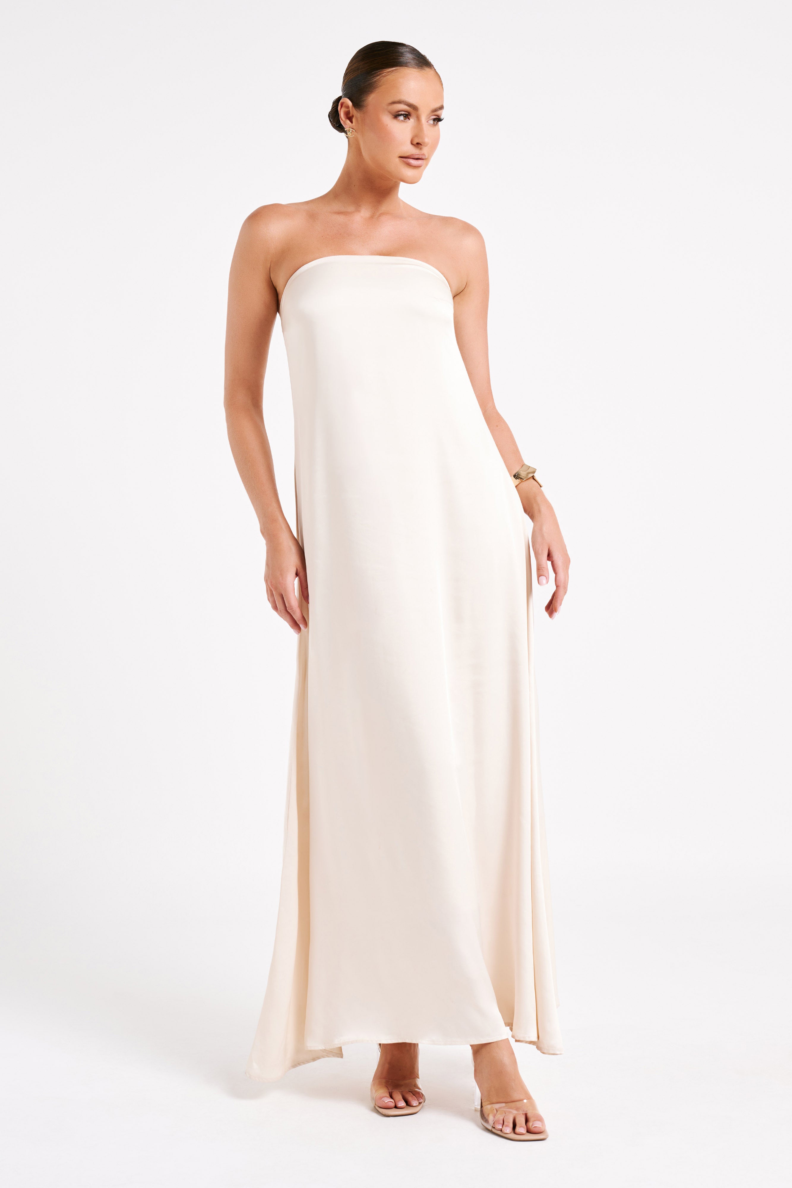 MESHKI Luisa Strapless Maxi Dress - Sand
