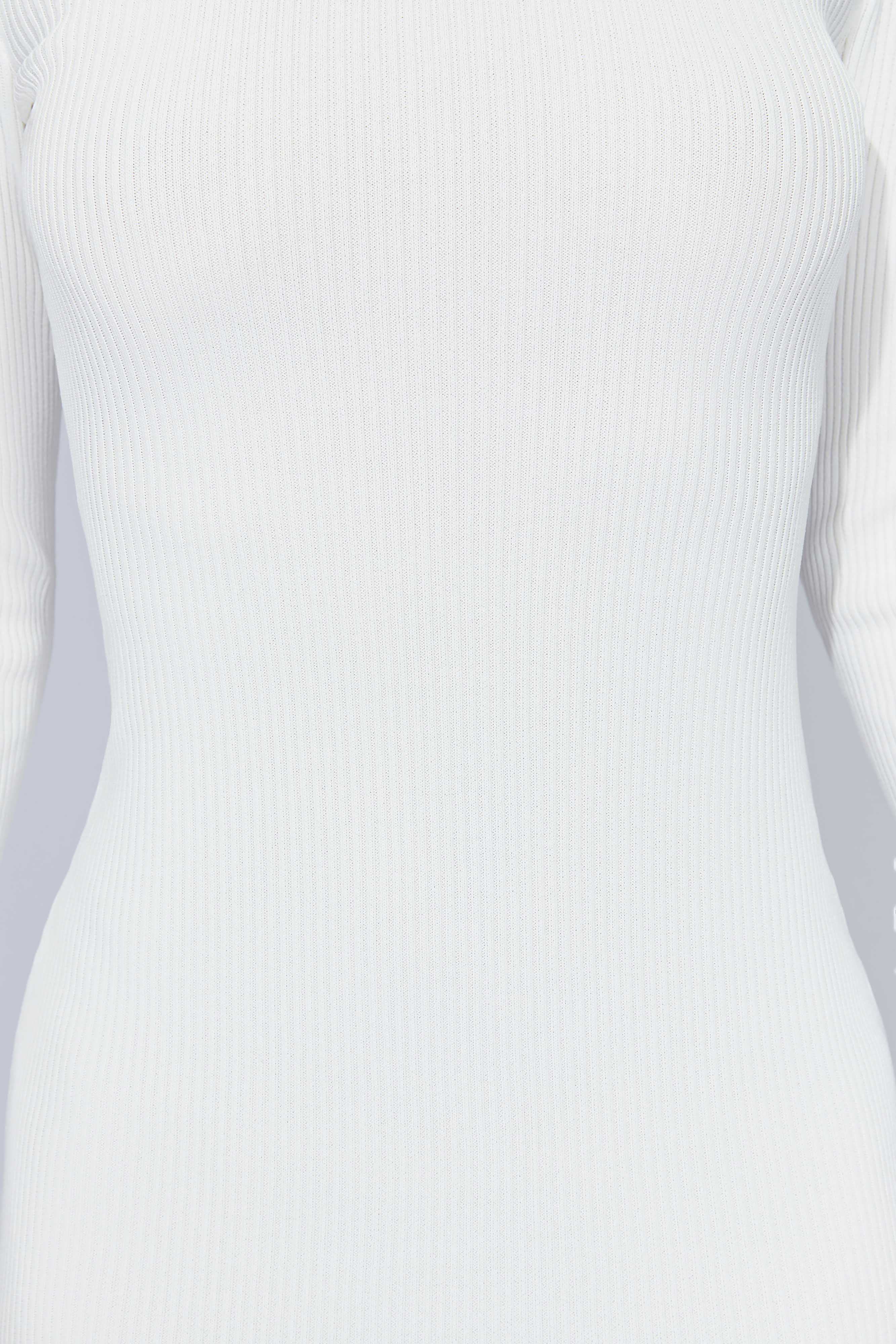 MESHKI Rowen Long Sleeve Midi Dress - White