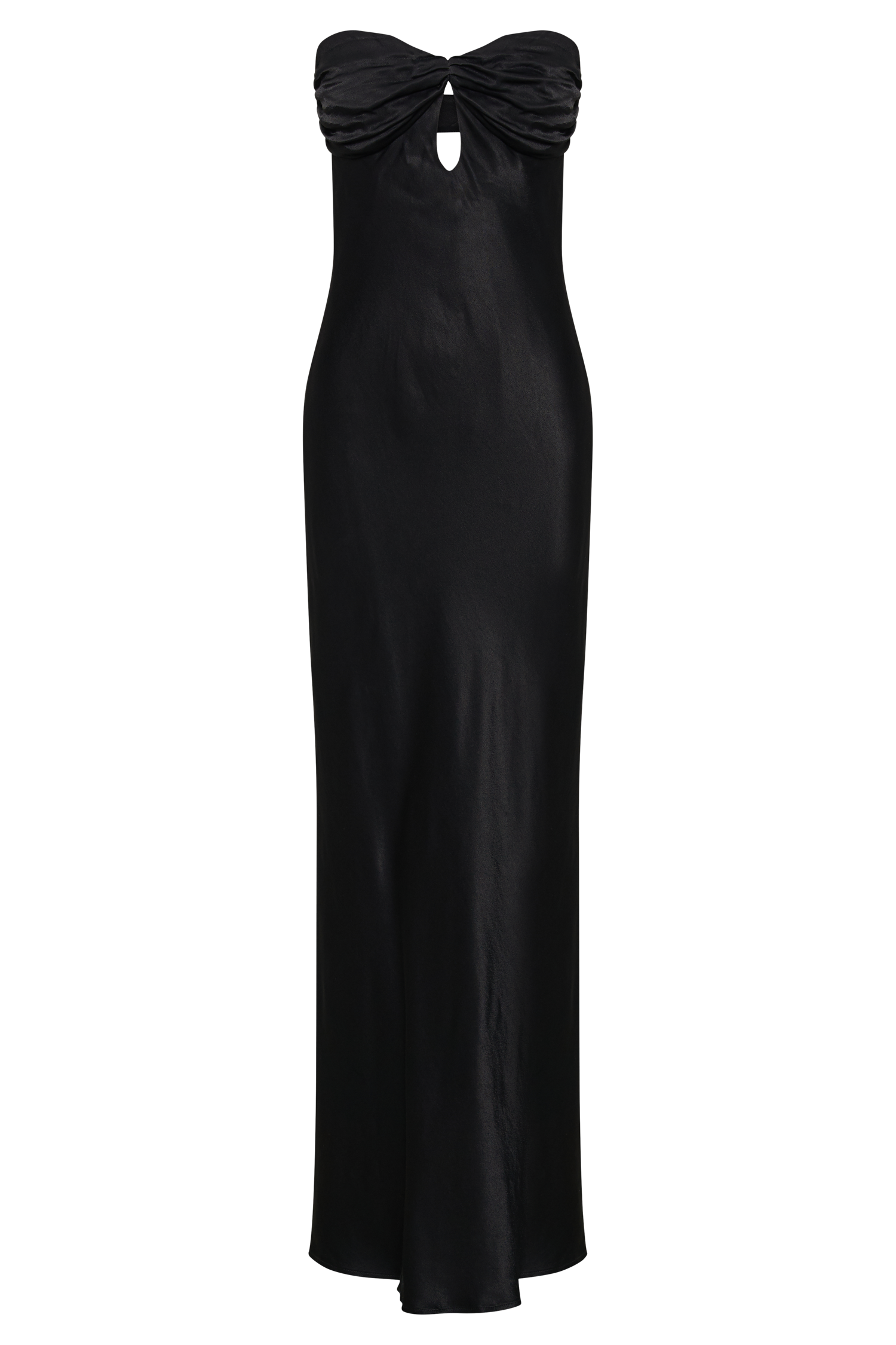 MESHKI Antonella Strapless Keyhole Maxi Dress - Black