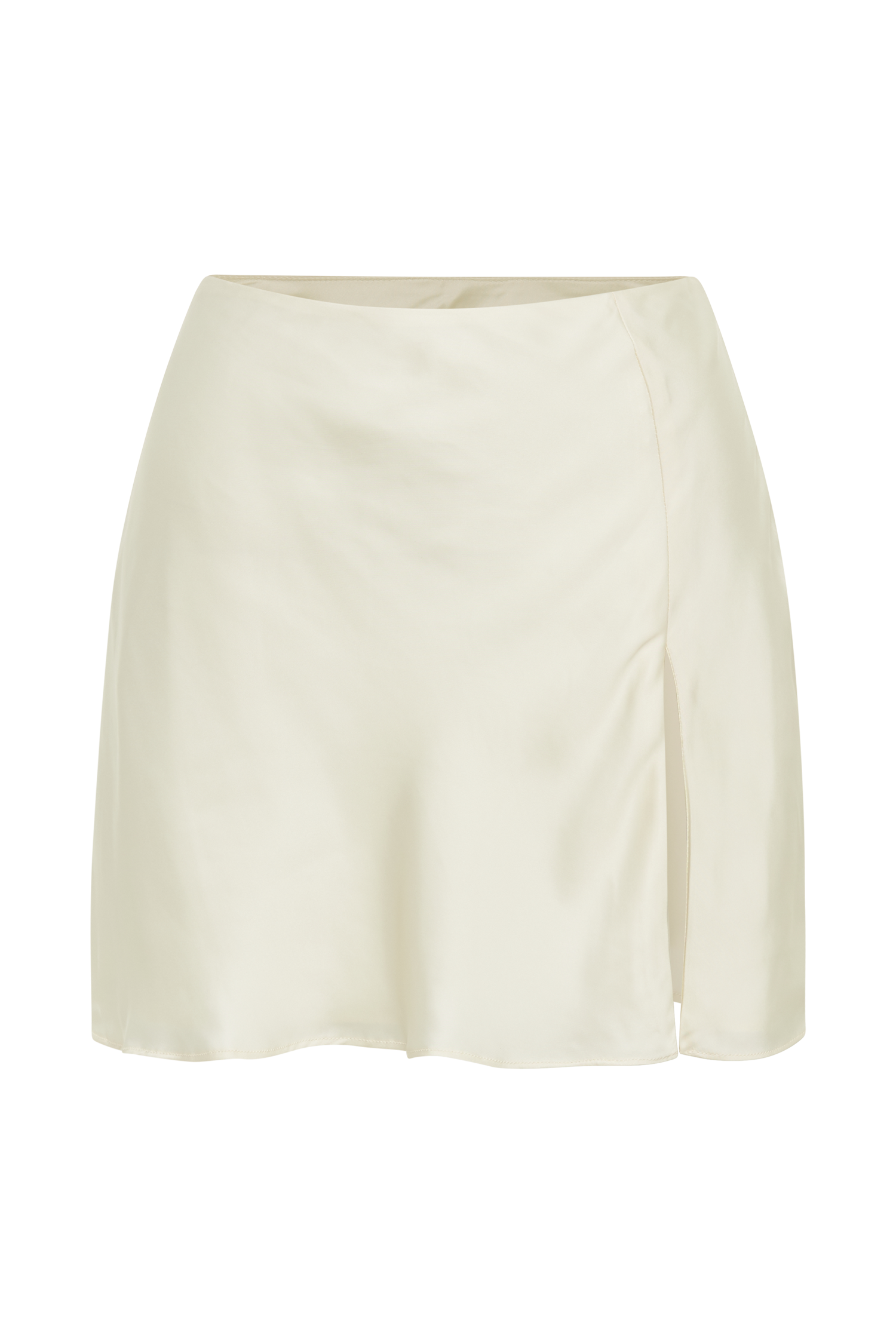 MESHKI Hartley Satin Mini Skirt - Ivory