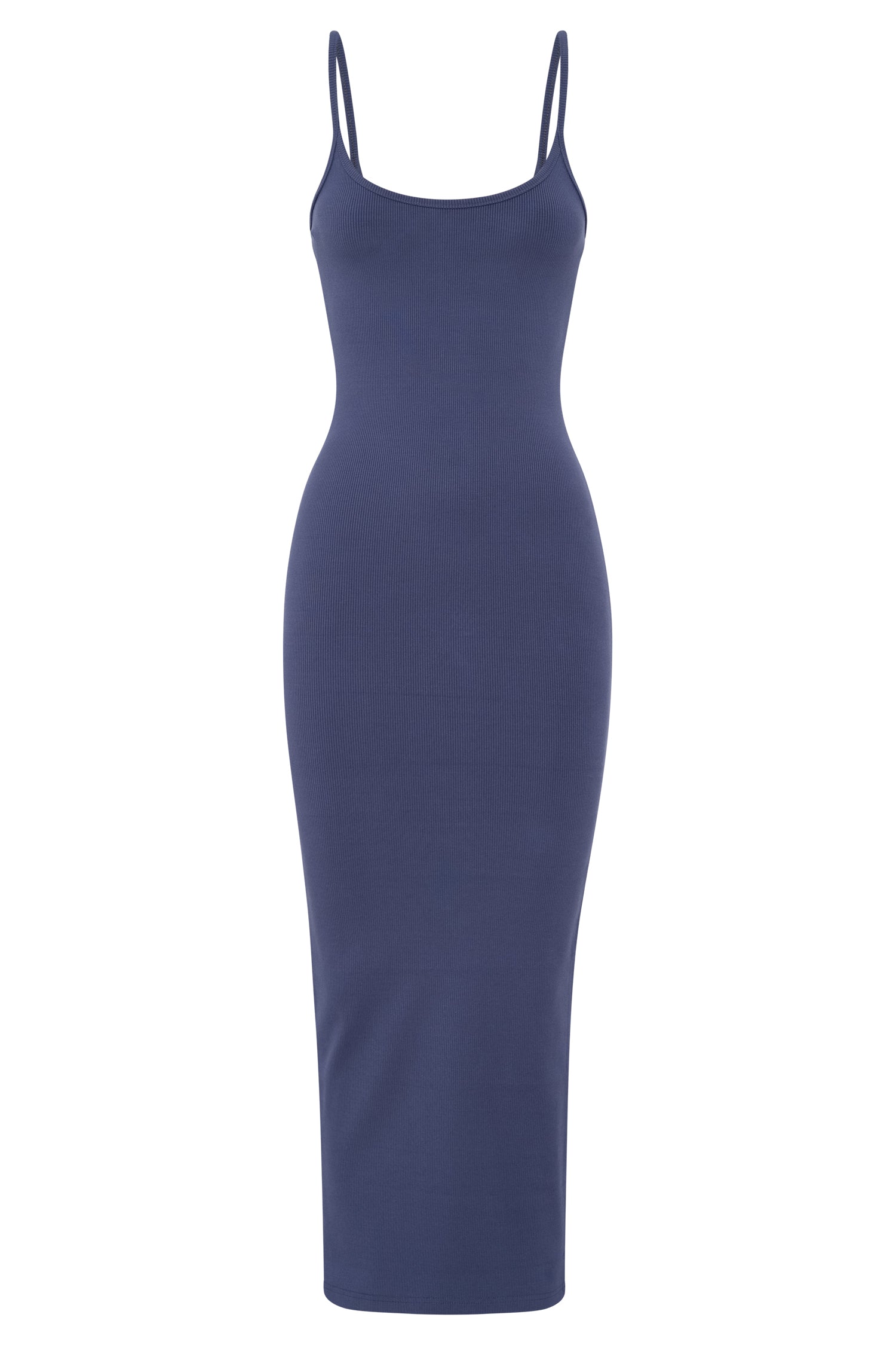 MESHKI Alexis Ribbed Cami Midi Dress - Midnight Navy