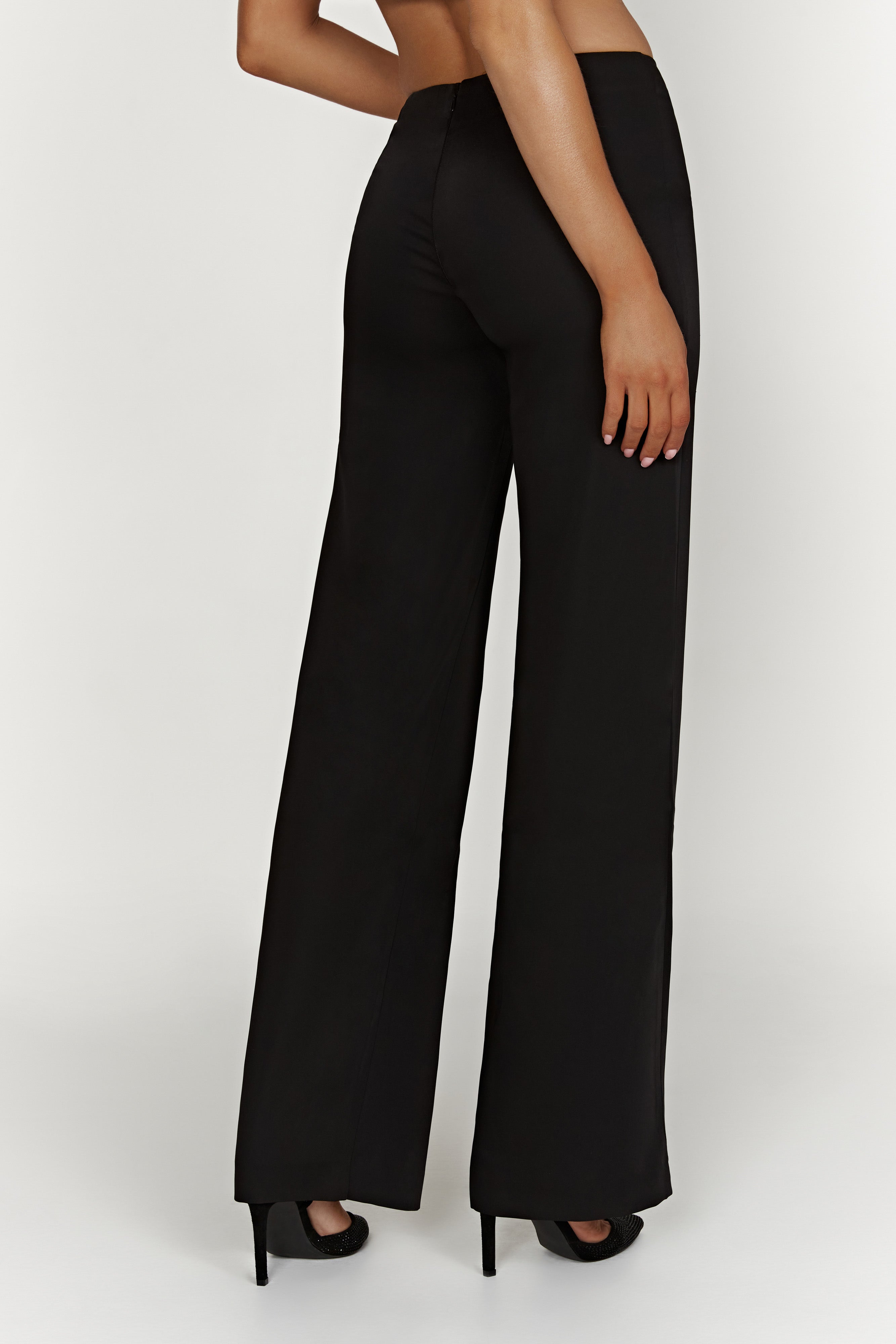 MESHKI Laurie Low Rise Suiting Pant - Black