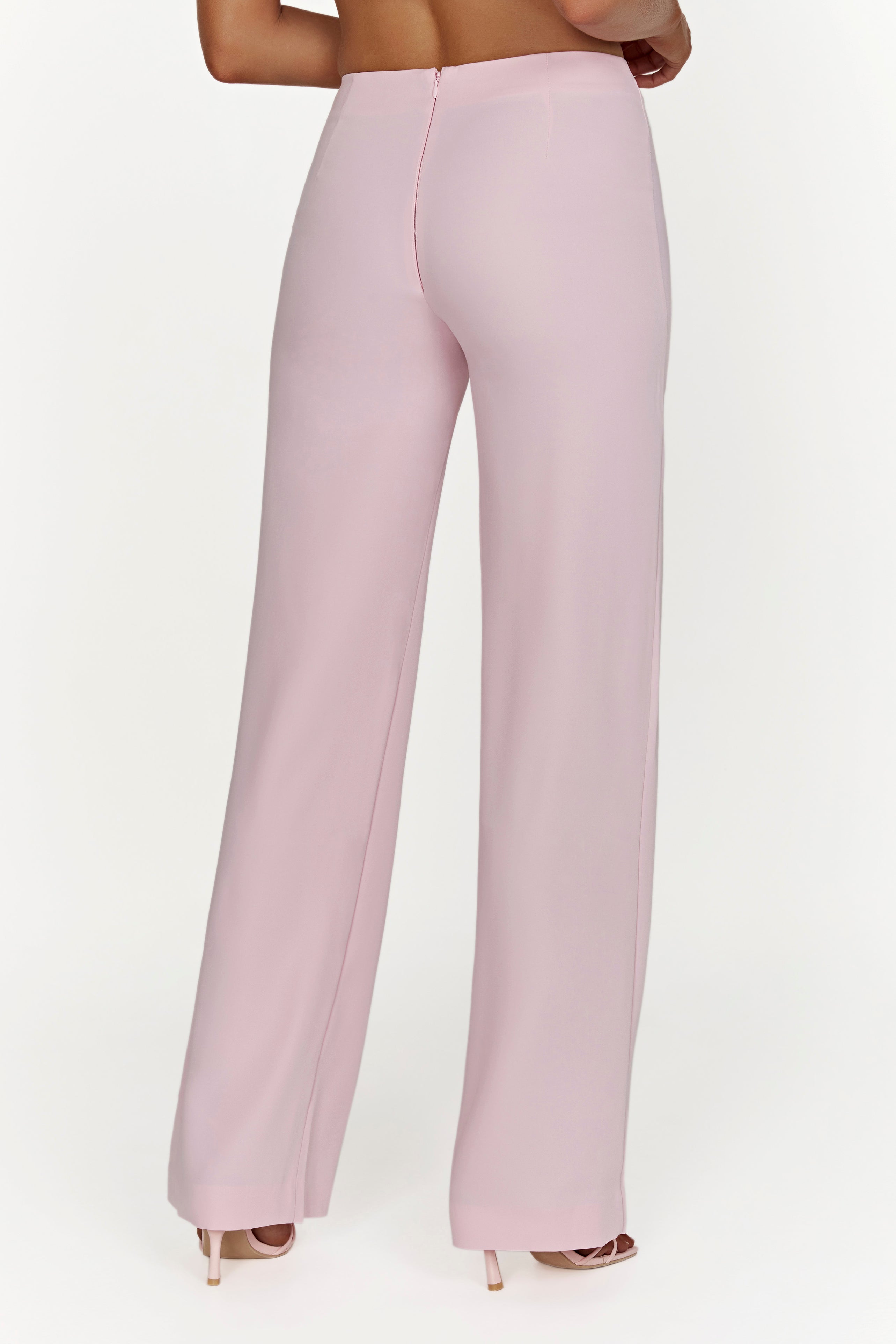 MESHKI Laurie Low Rise Suiting Pant - Blush Pink