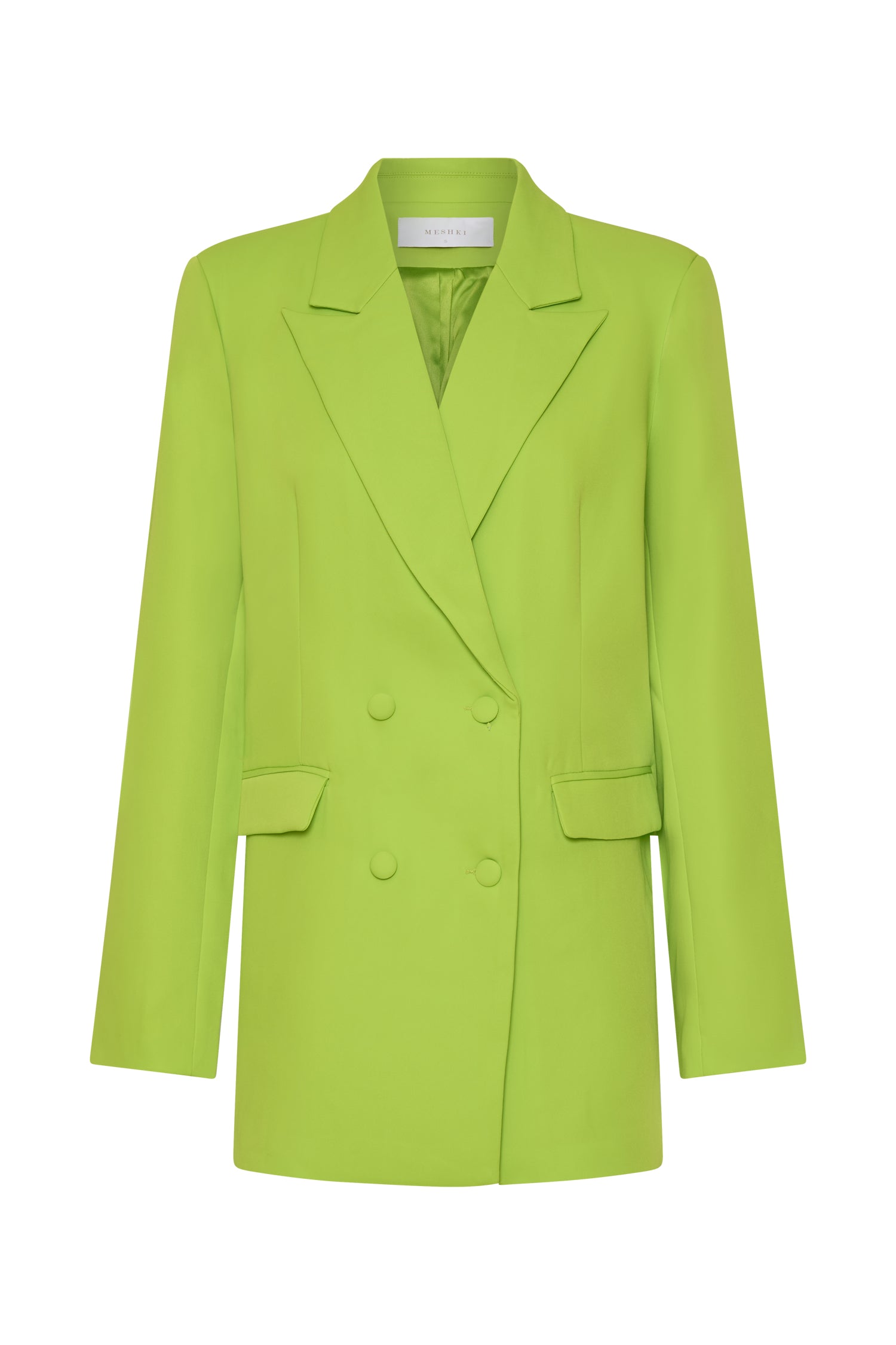 MESHKI Madison Oversized Blazer - Lime Green