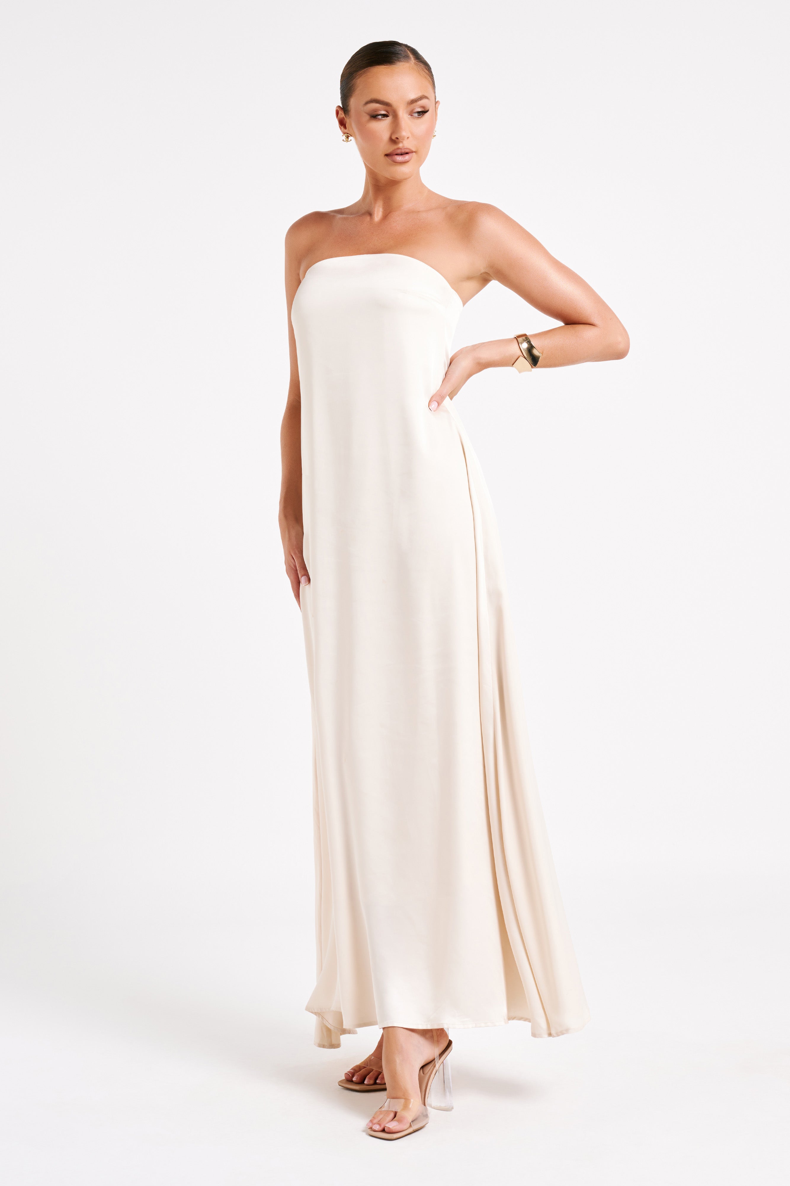 MESHKI Luisa Strapless Maxi Dress - Sand