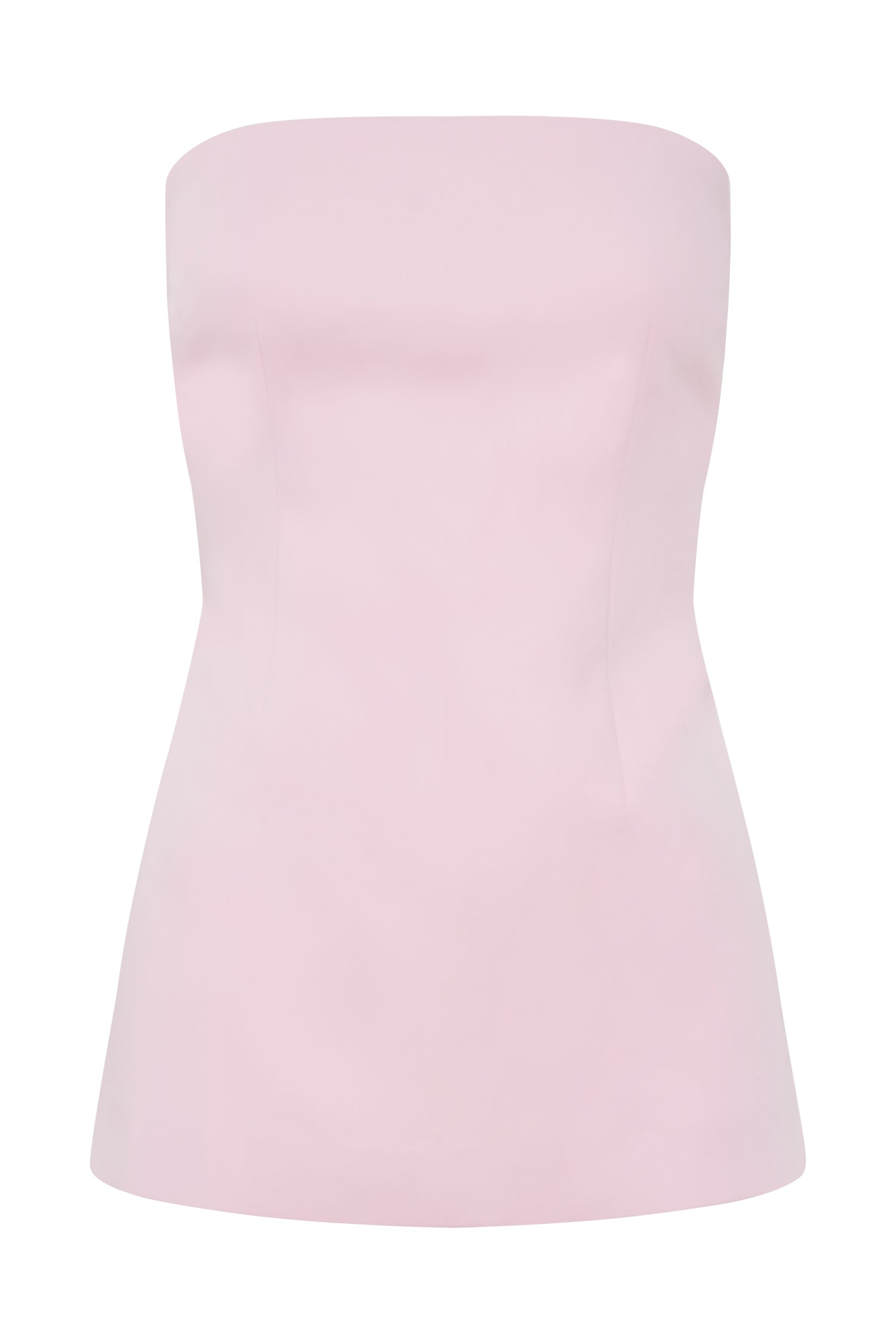MESHKI Astrid Strapless Back Tie Top - Blush Pink