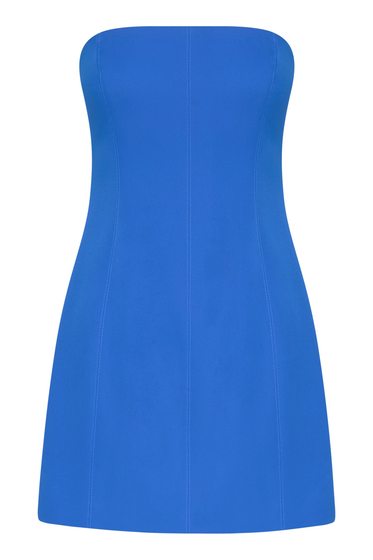 MESHKI Maci Crepe Mini Dress - Cobalt Blue