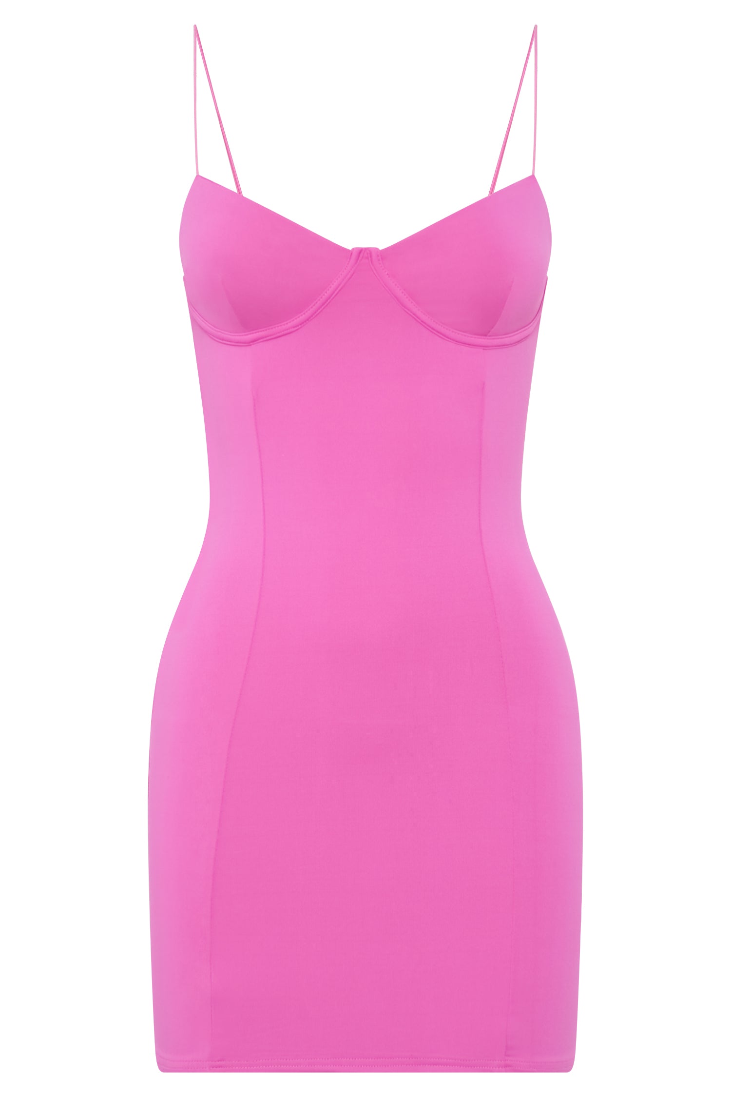 MESHKI Misty Contour Mini Dress - Bubblegum Pink