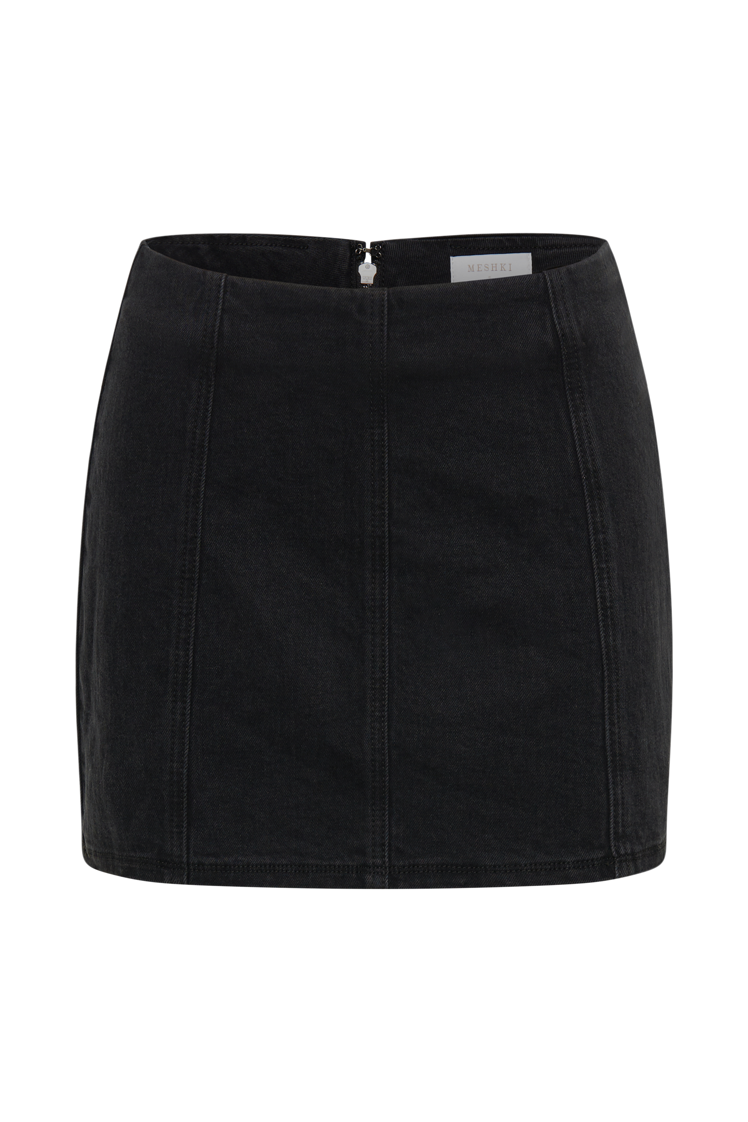 MESHKI Hollis Denim Mini Skirt - Washed Black