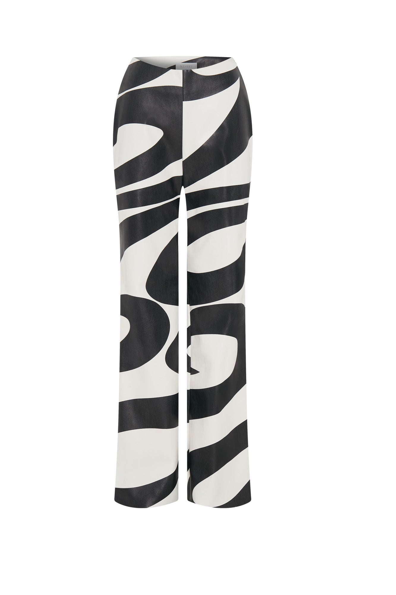 MESHKI Stevie V Front Print Pu Pant - Swirl Print