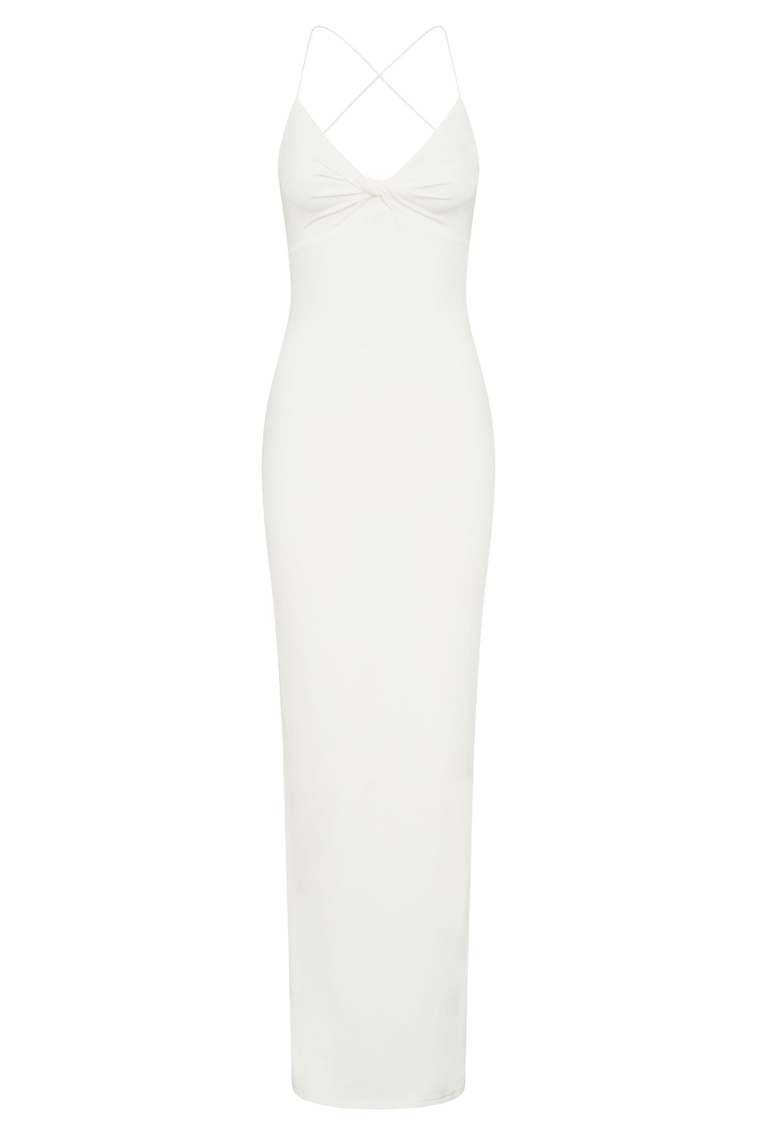 MESHKI Sinead Twist Maxi Dress - White