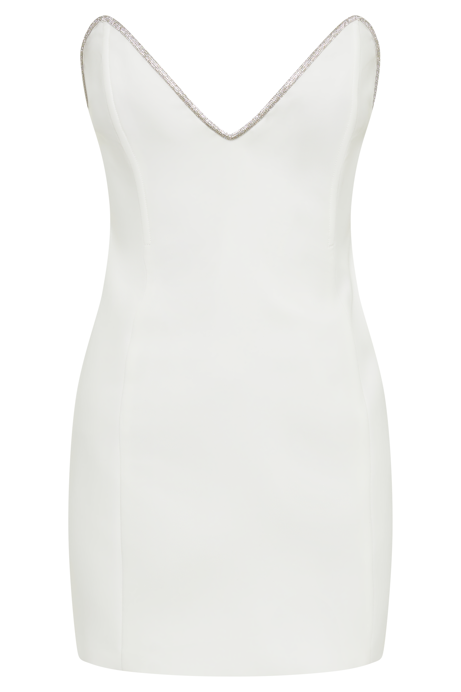 MESHKI Madi Suiting Mini Dress With Diamante Rope - White