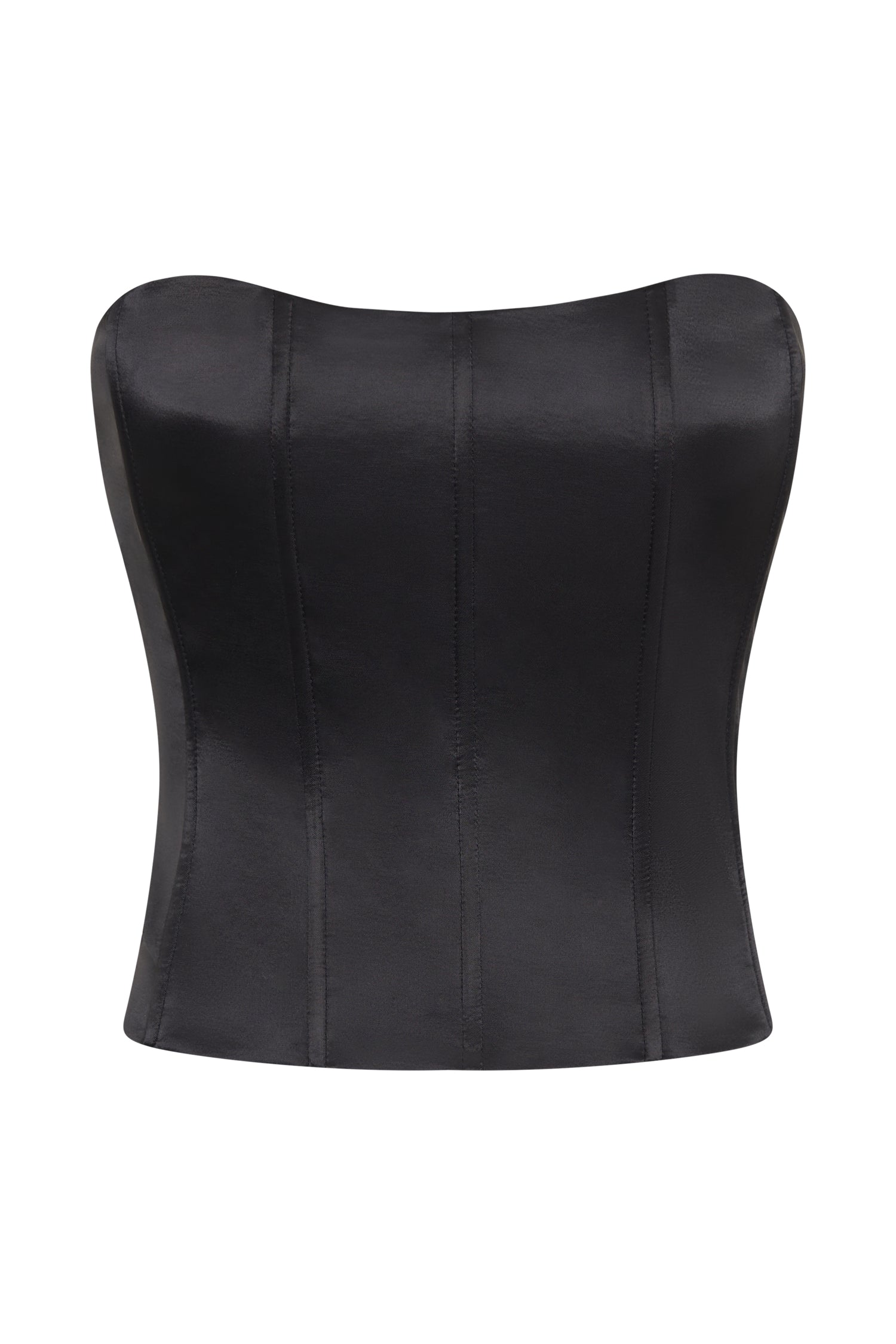 MESHKI Amaya Lace Up Corset Top - Black