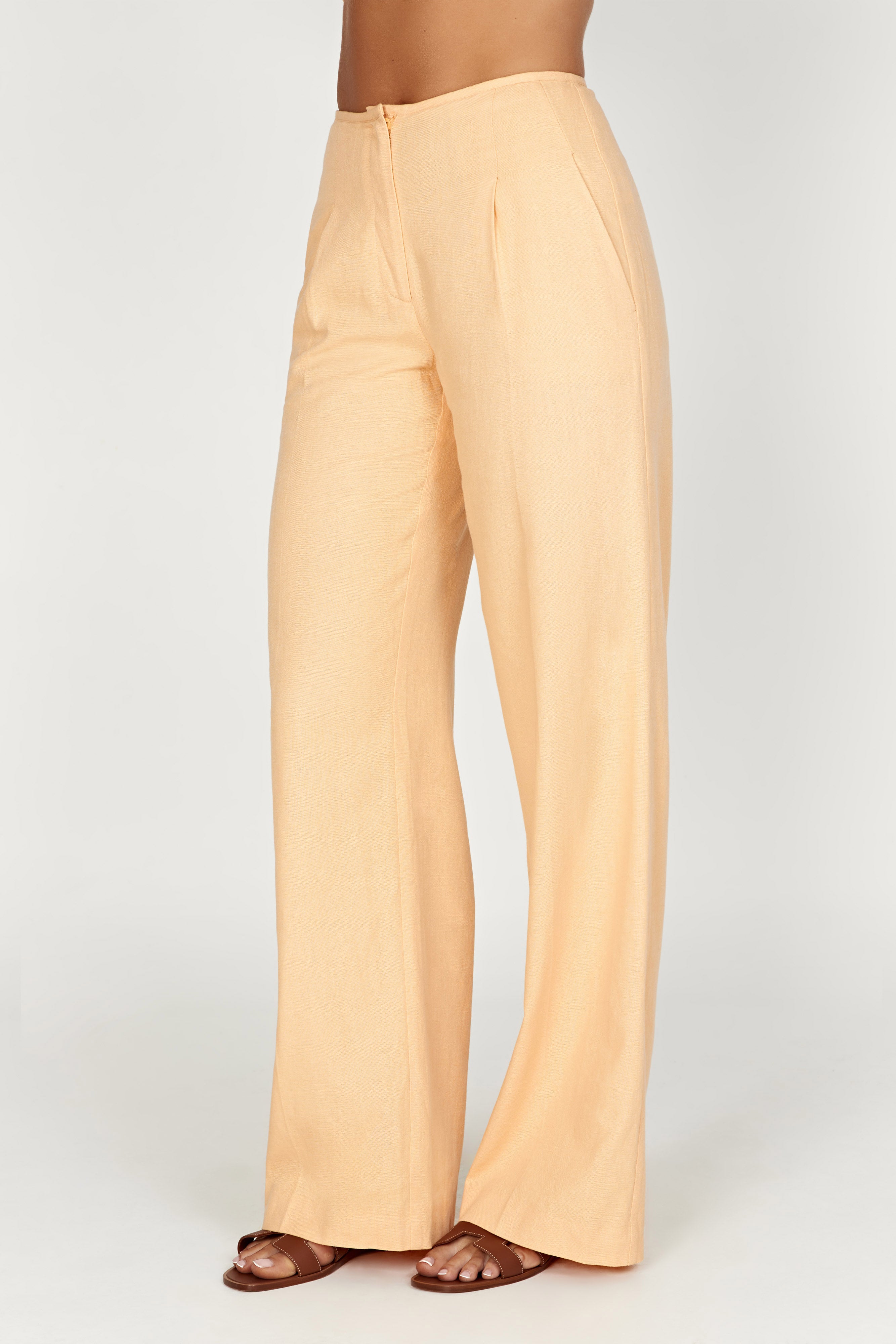 MESHKI Adina Linen Pant - Mango
