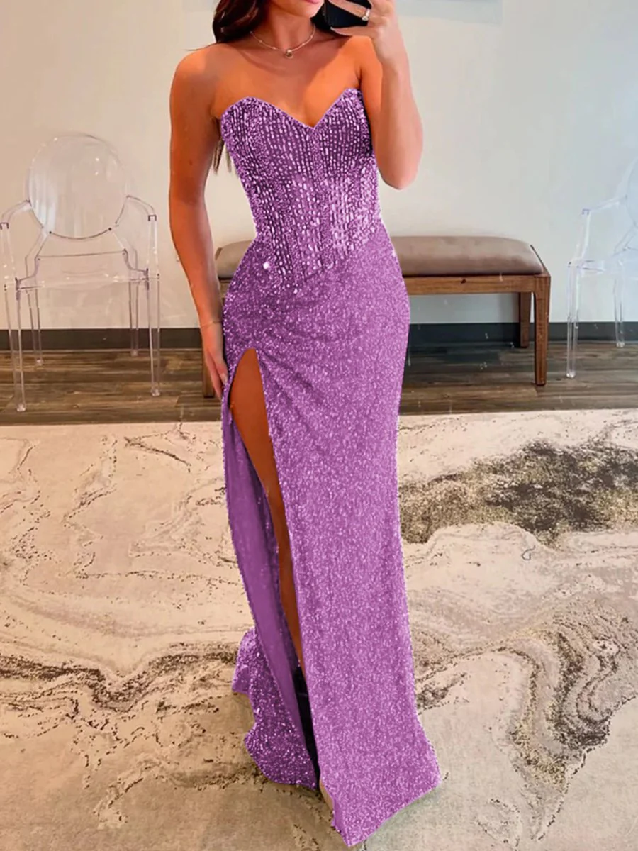 Maci | Sweetheart Sequins Mermaid Prom Dress With Beading