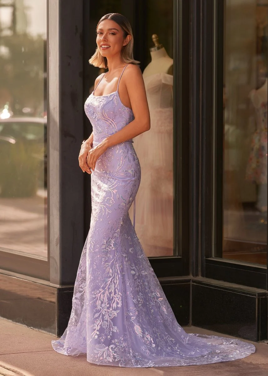 Sylvia |Mermaid Scoop Lace Long Prom Dress