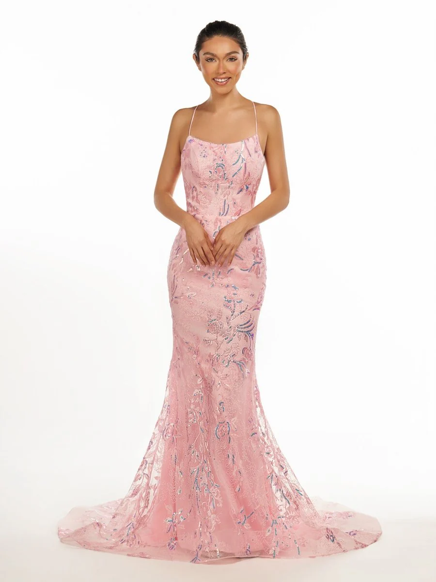 Sylvia |Mermaid Scoop Lace Long Prom Dress