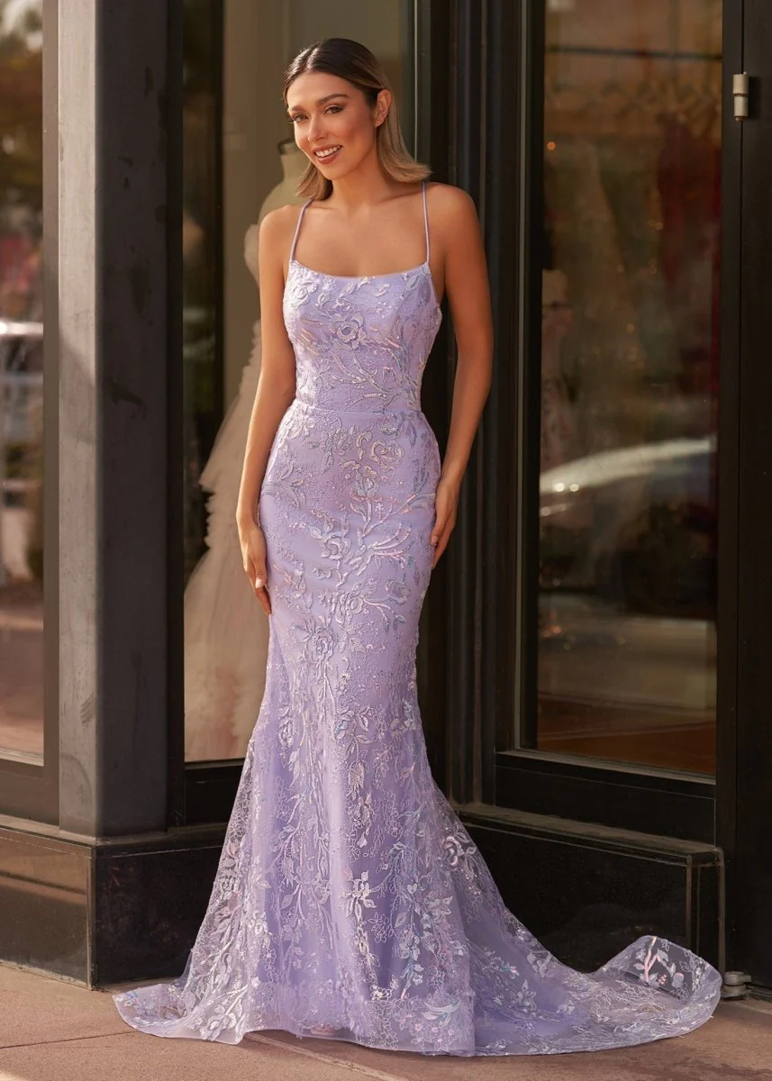 Sylvia |Mermaid Scoop Lace Long Prom Dress