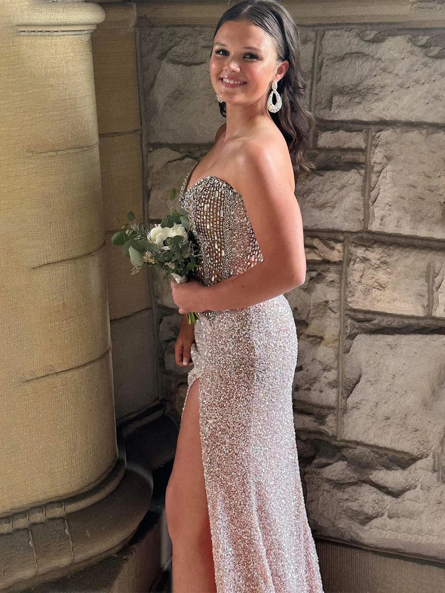 Maci | Sweetheart Sequins Mermaid Prom Dress With Beading