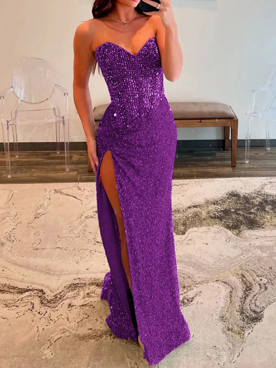 Maci | Sweetheart Sequins Mermaid Prom Dress With Beading