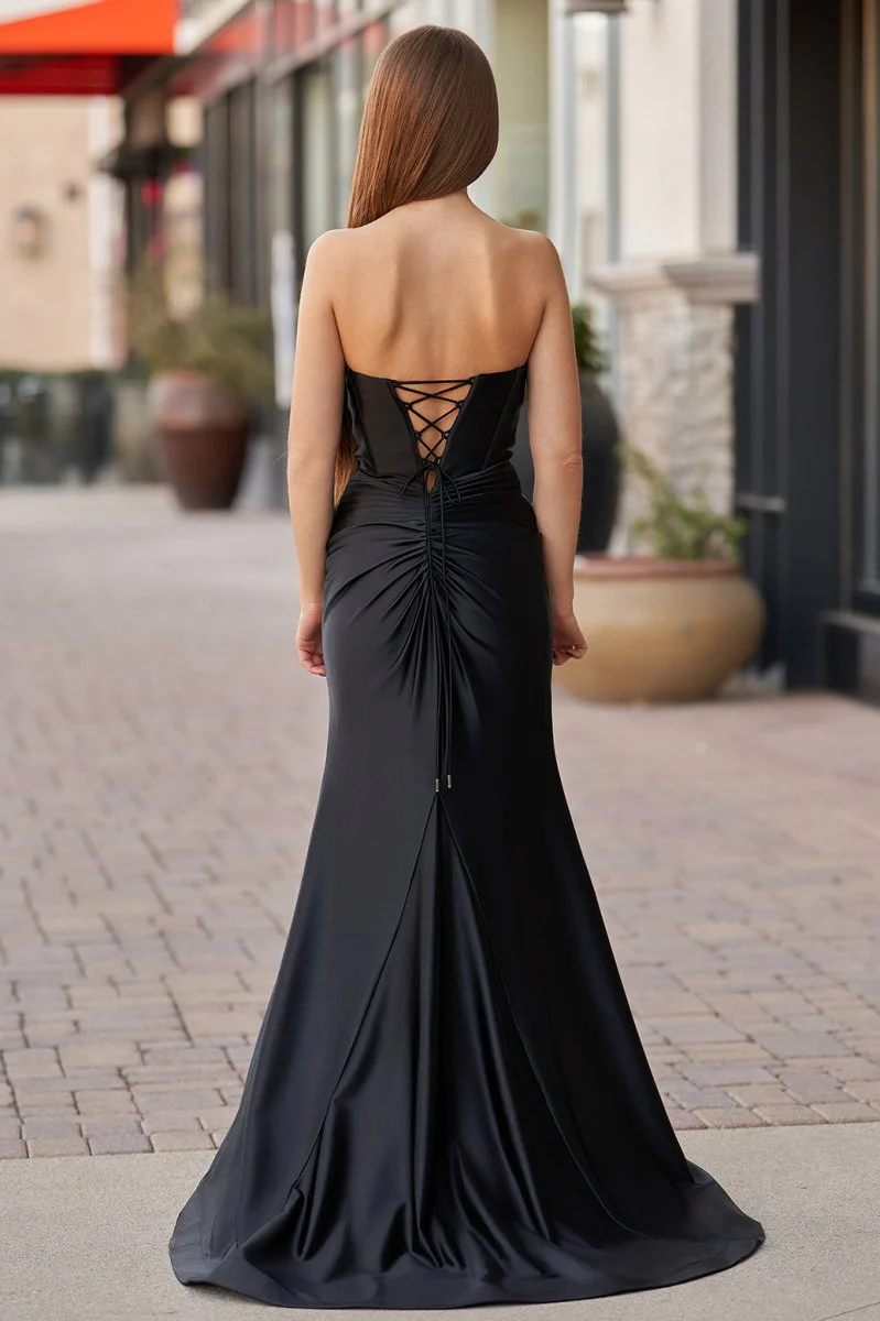 Brylee| Sweetheart Satin Mermaid Long Prom Dress