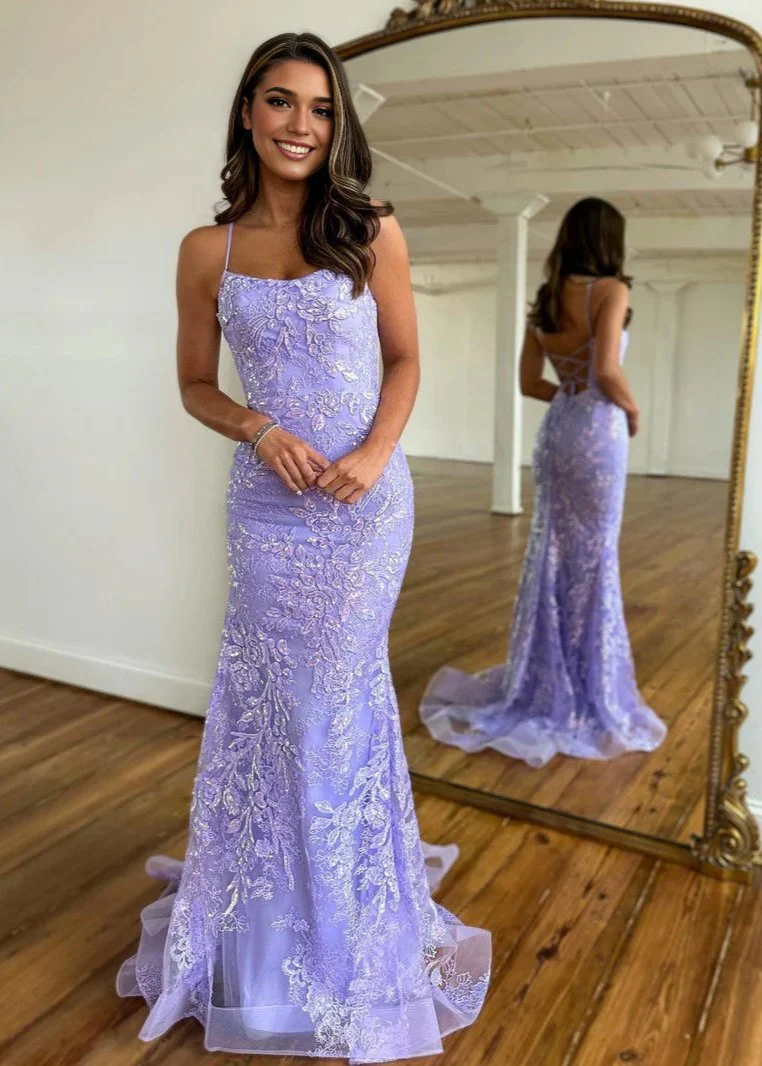 Sylvia |Mermaid Scoop Lace Long Prom Dress