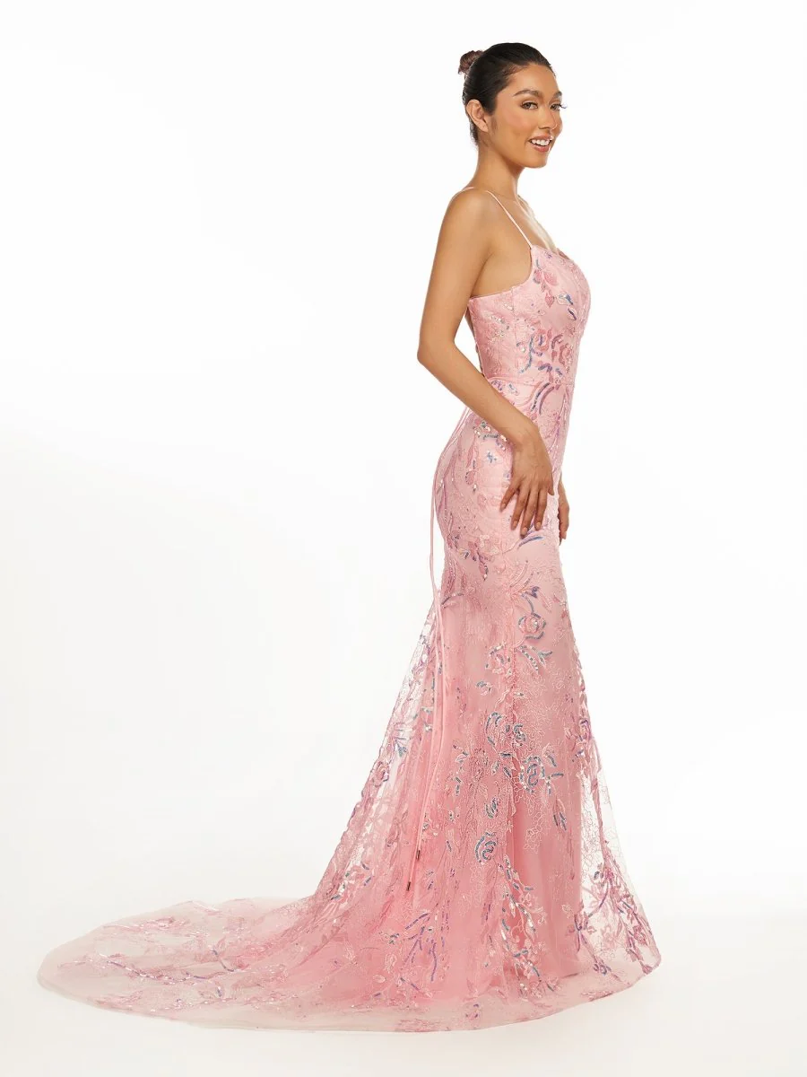 Sylvia |Mermaid Scoop Lace Long Prom Dress