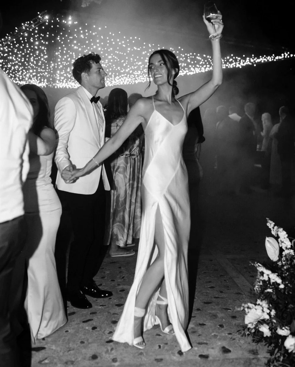 Jovana | Charming Sheath Silk Satin Wedding Dresses with Slit