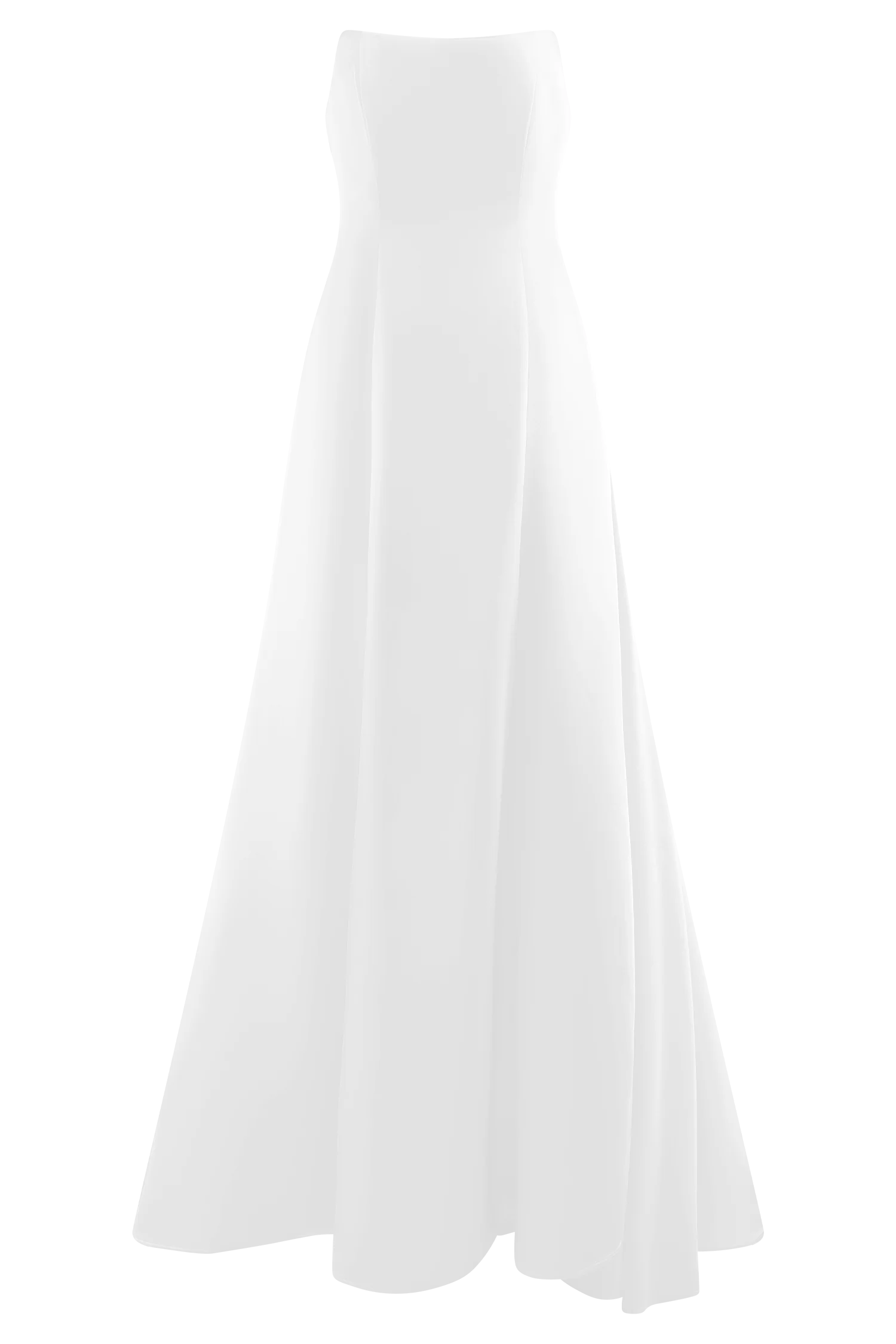 Rosella Satin Strapless Maxi Dress - White