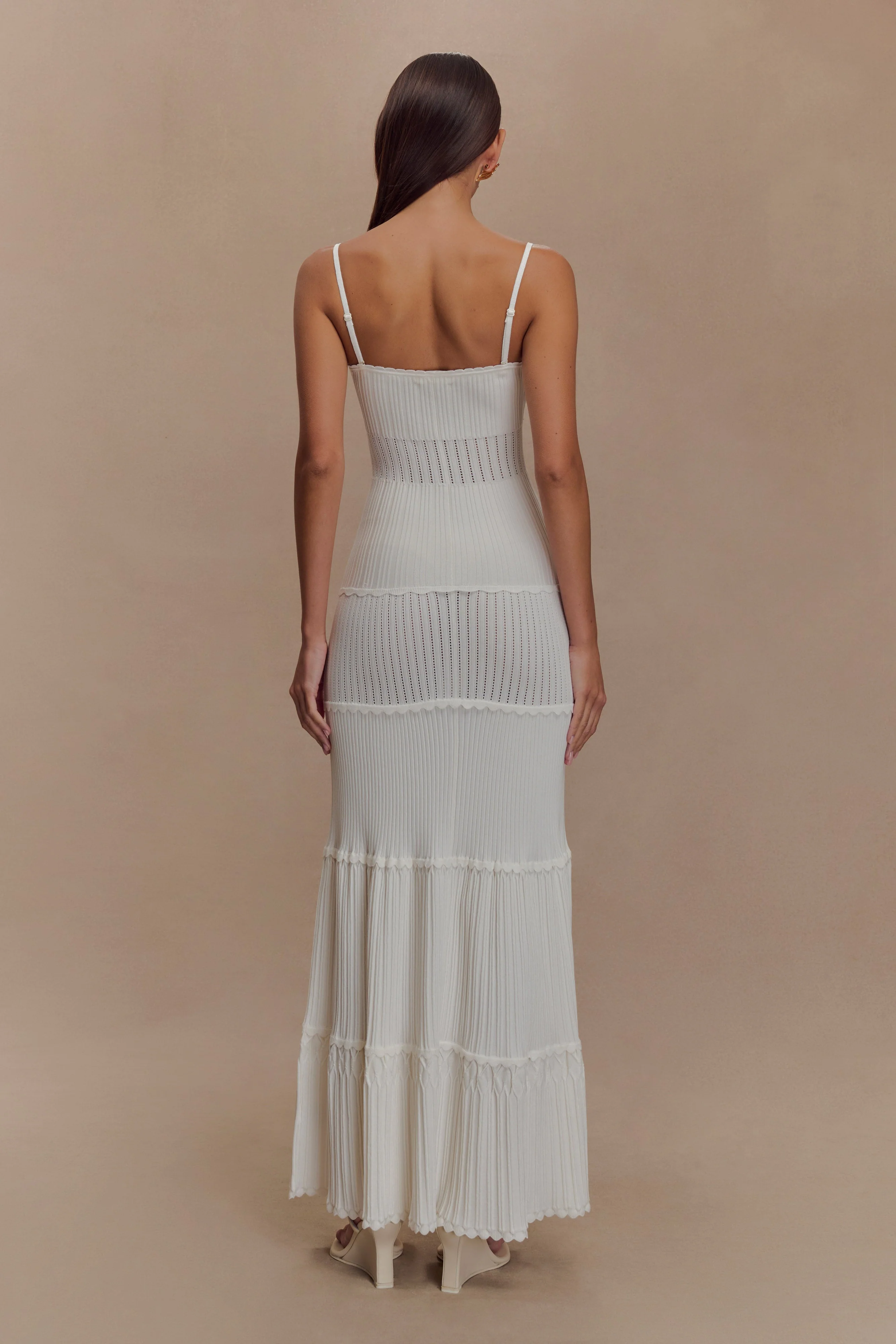 Finley Pointelle Knit Maxi Dress - Ivory