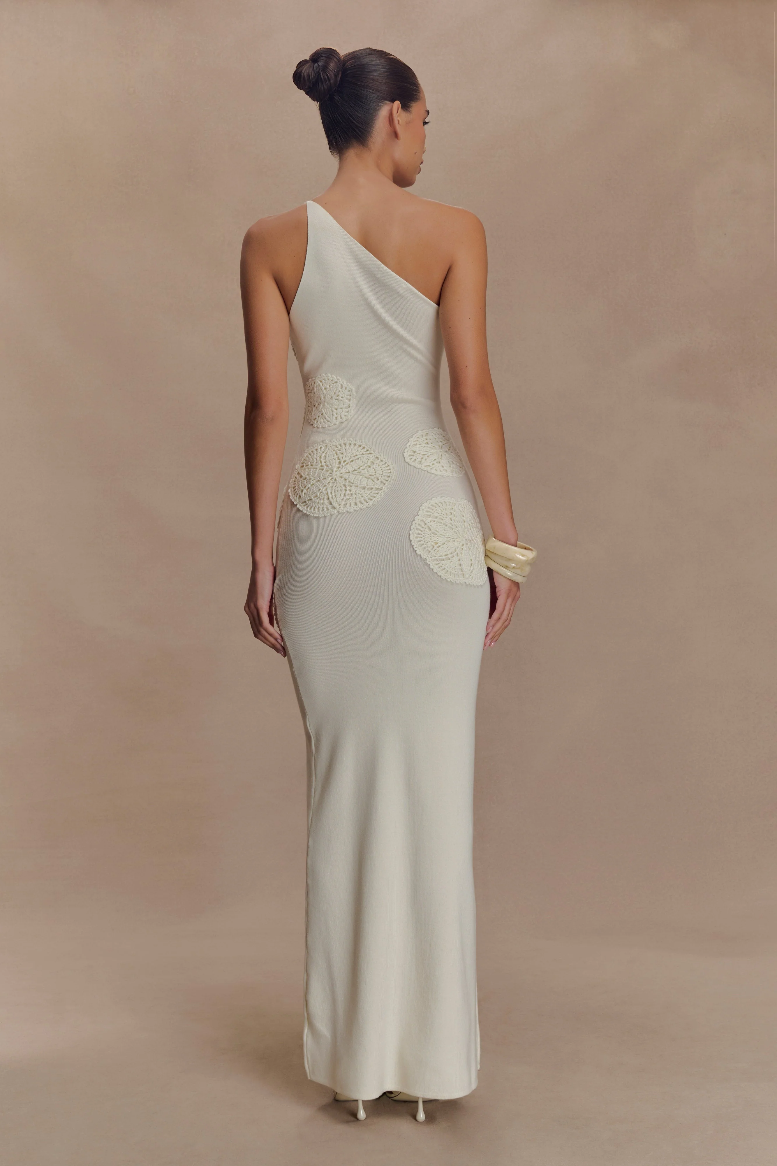 Teneika Crochet Knit Maxi Dress - Ivory