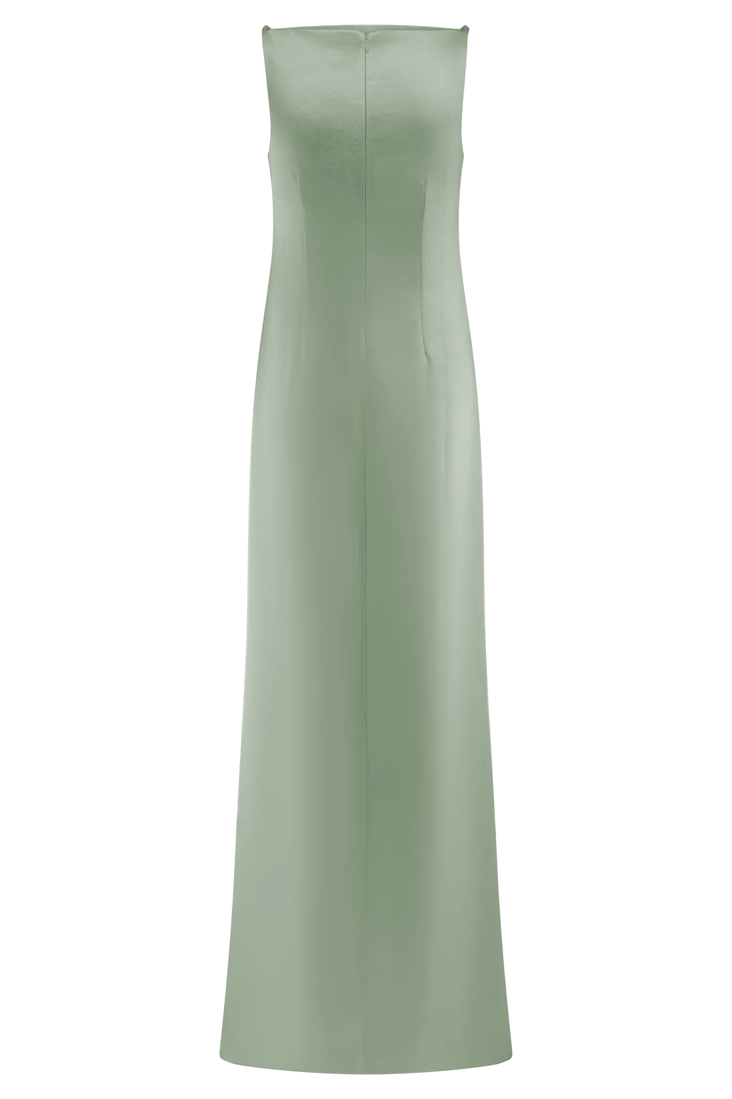 Violet Sleeveless Satin Maxi Dress - Sage