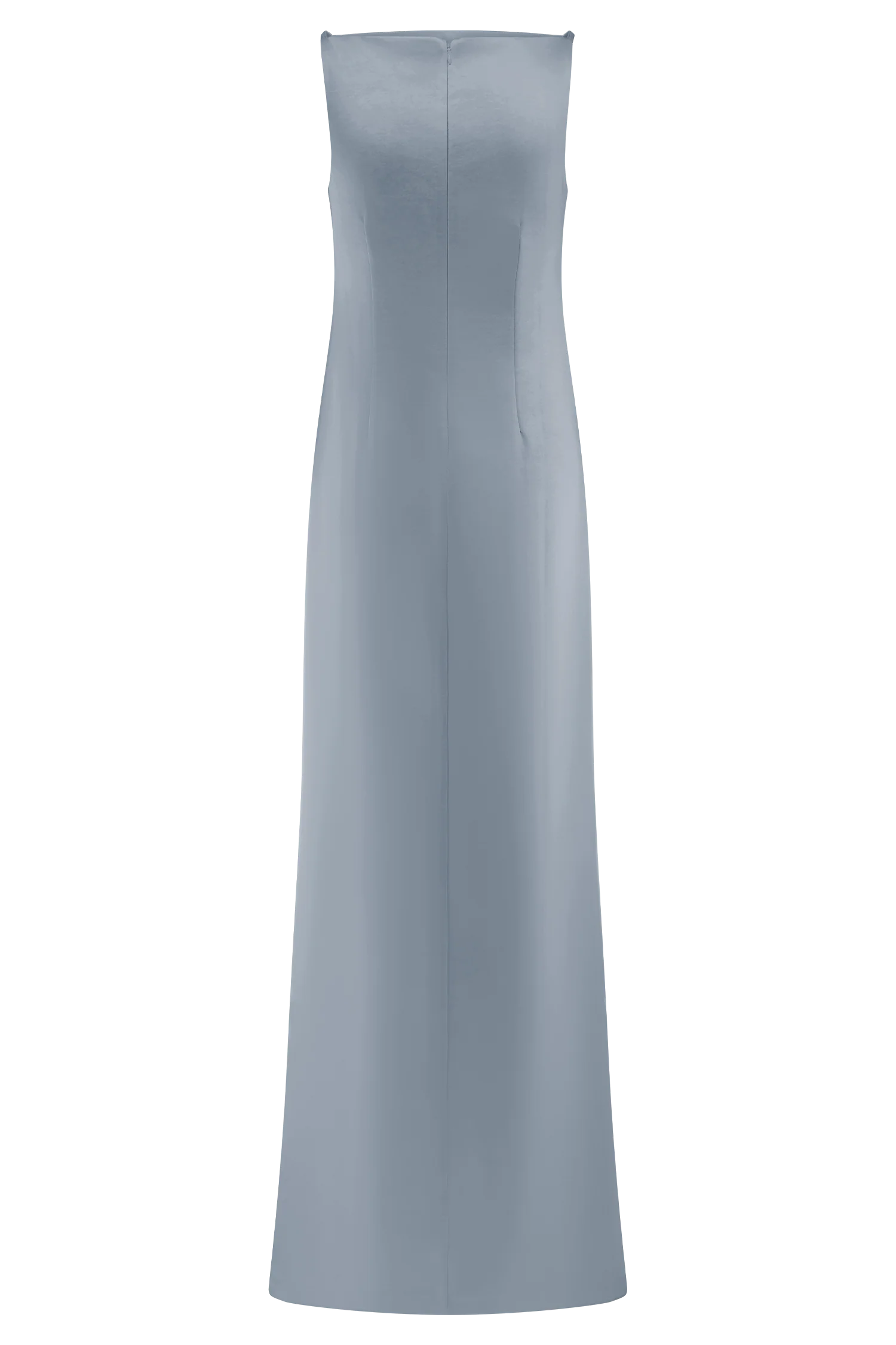 Violet Sleeveless Satin Maxi Dress - Frosted Blue