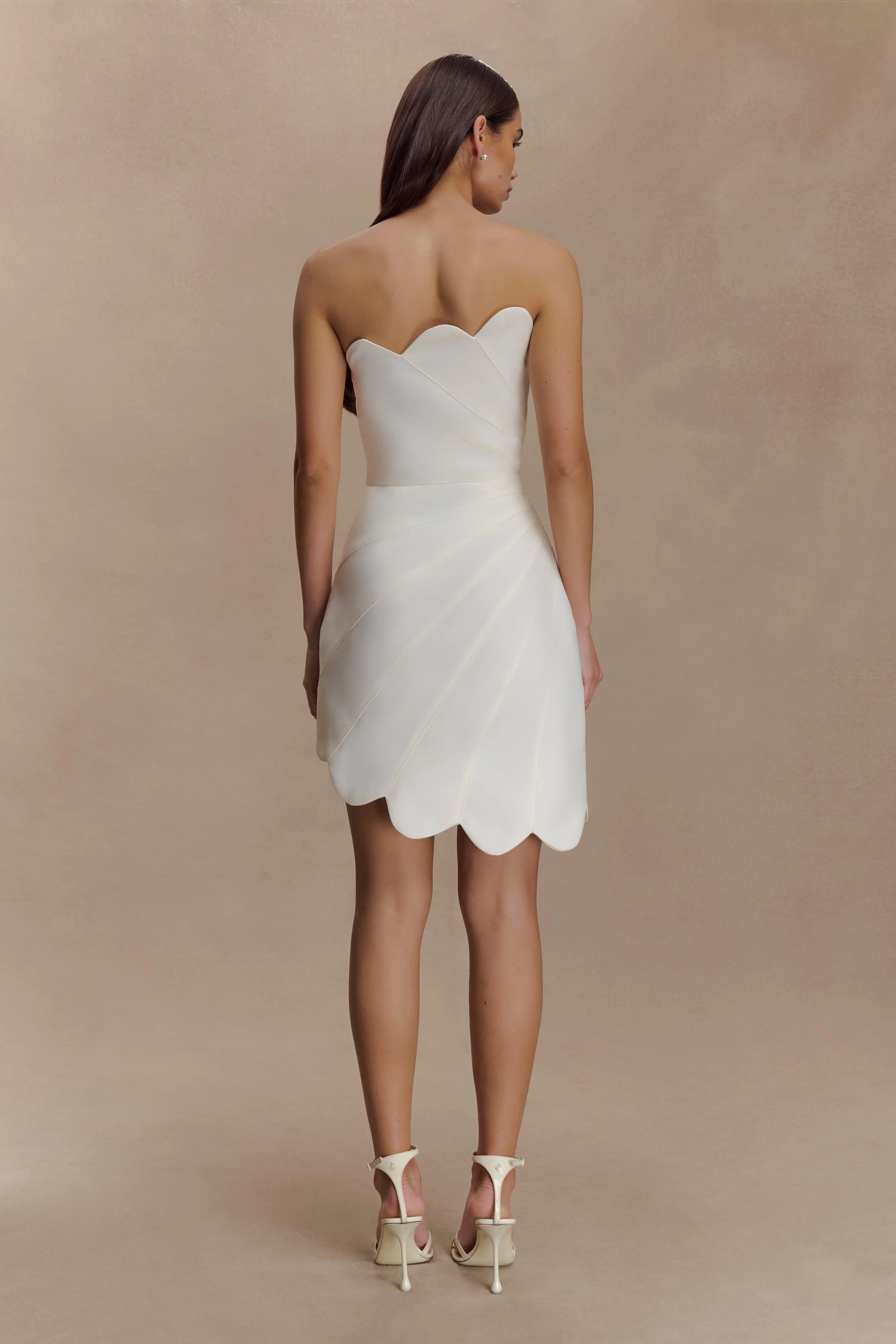 Atenea Satin Mini Dress - White