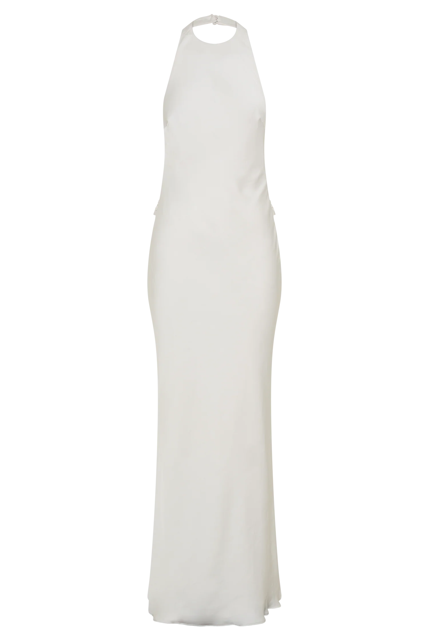 Rinna Satin Halter Maxi Dress - Ivory