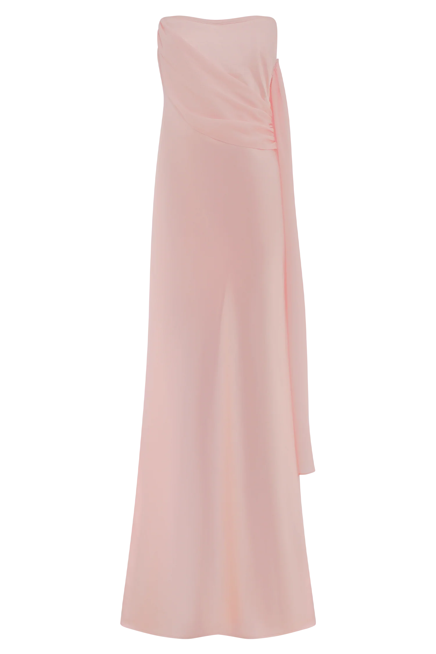 Carah Satin And Chiffon Maxi Dress - Pale Pink