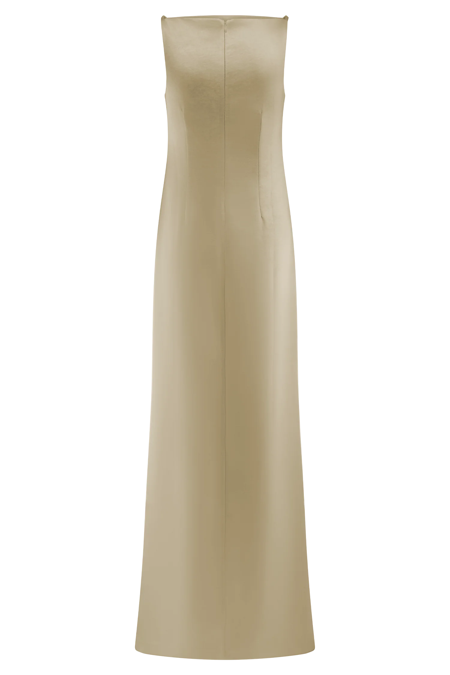 Violet Sleeveless Satin Maxi Dress - Blush Gold