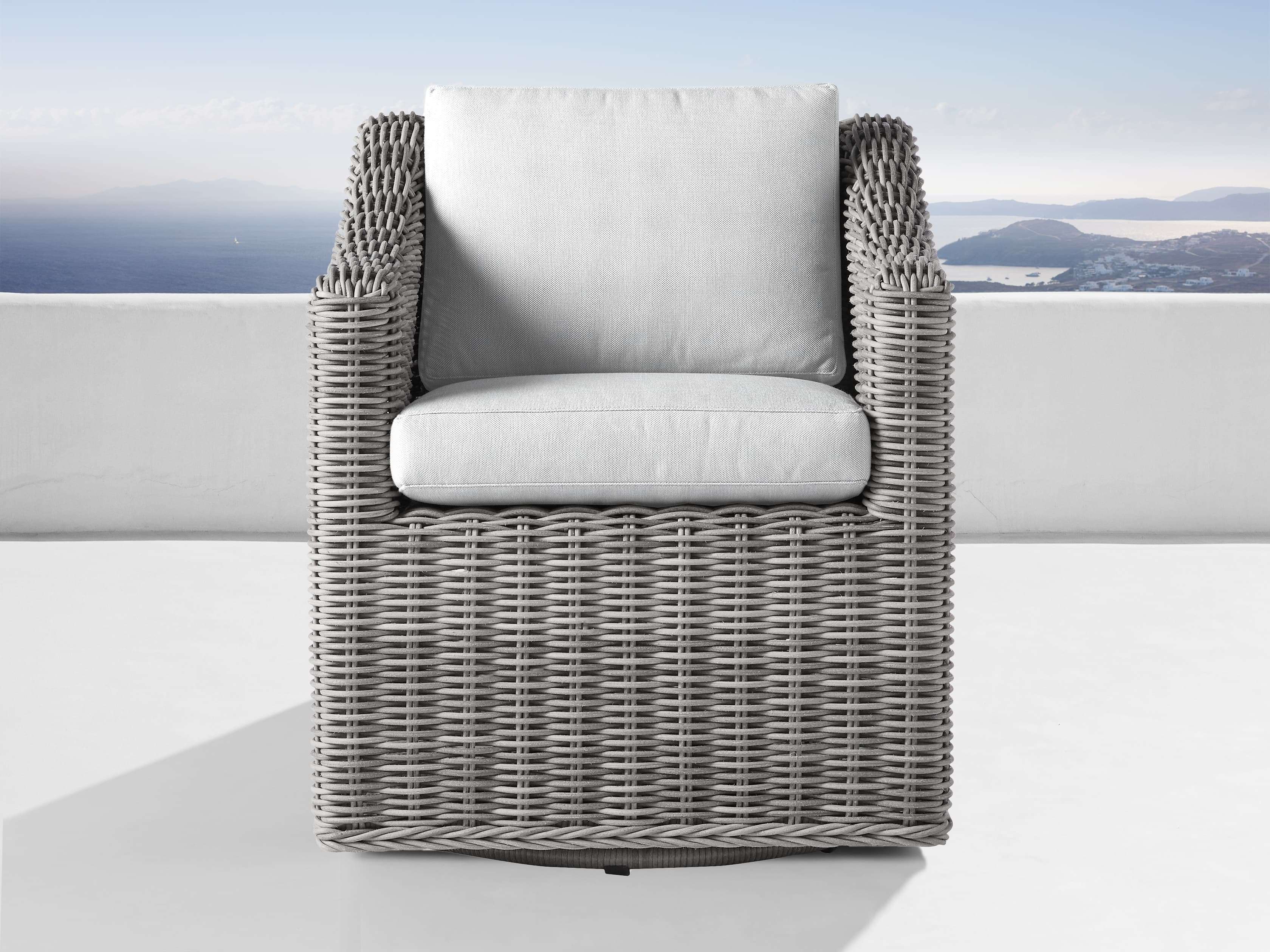 Montauk Outdoor Swivel Dining Arm Chair