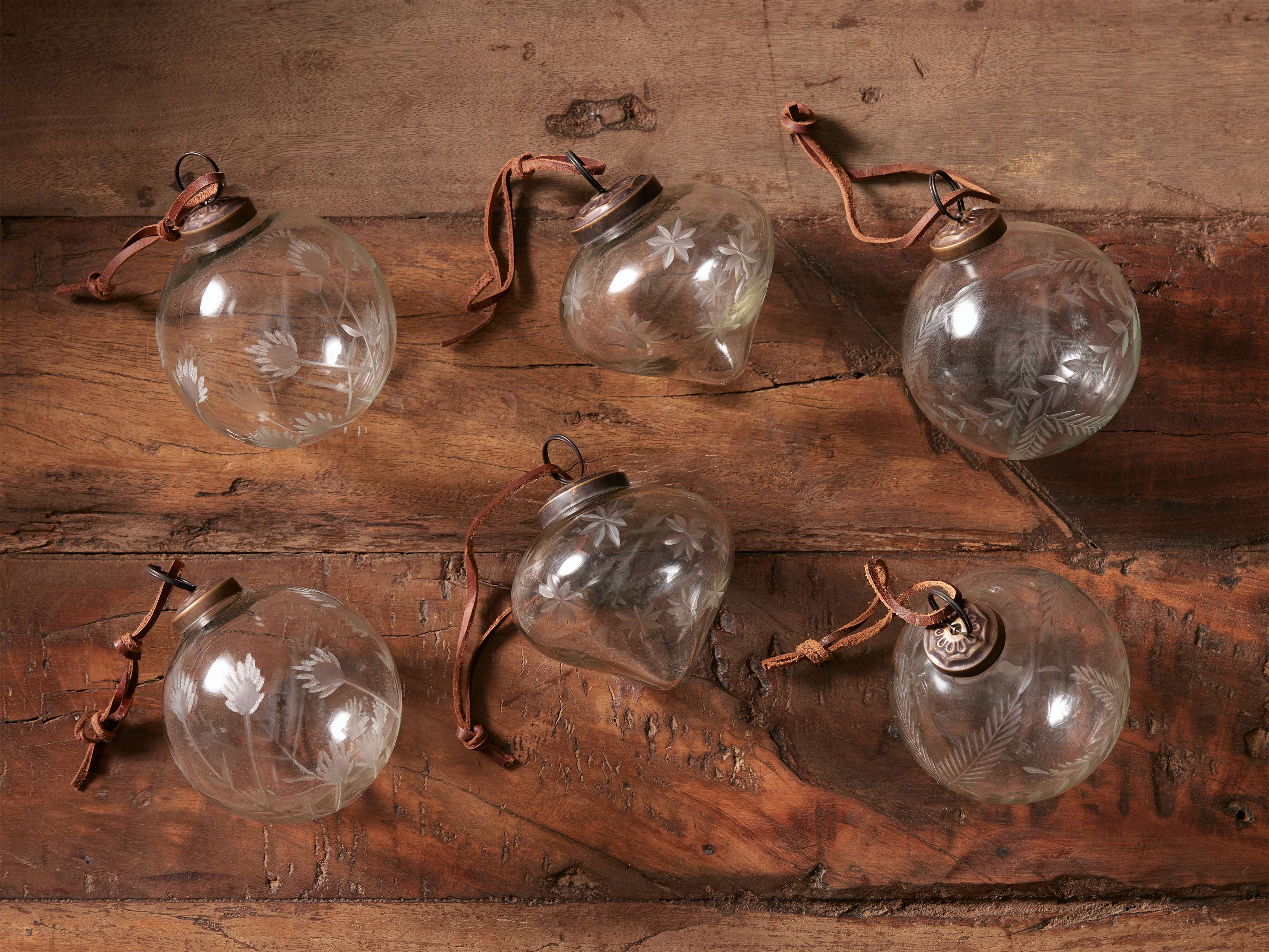 Etched Ornaments (Set of 6)