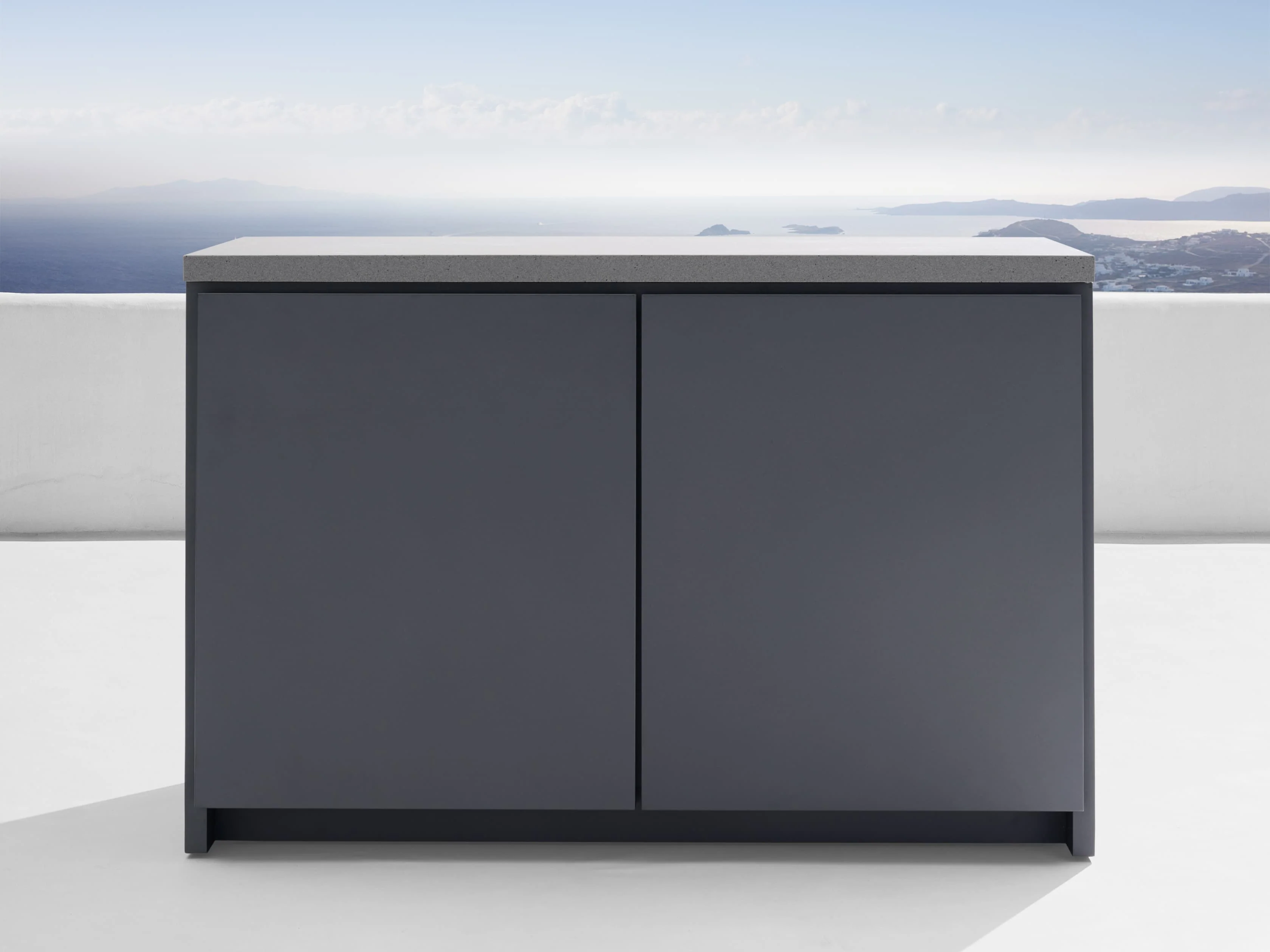 Outdoor Aluminum Modular Kitchen Two-Door Cabinet