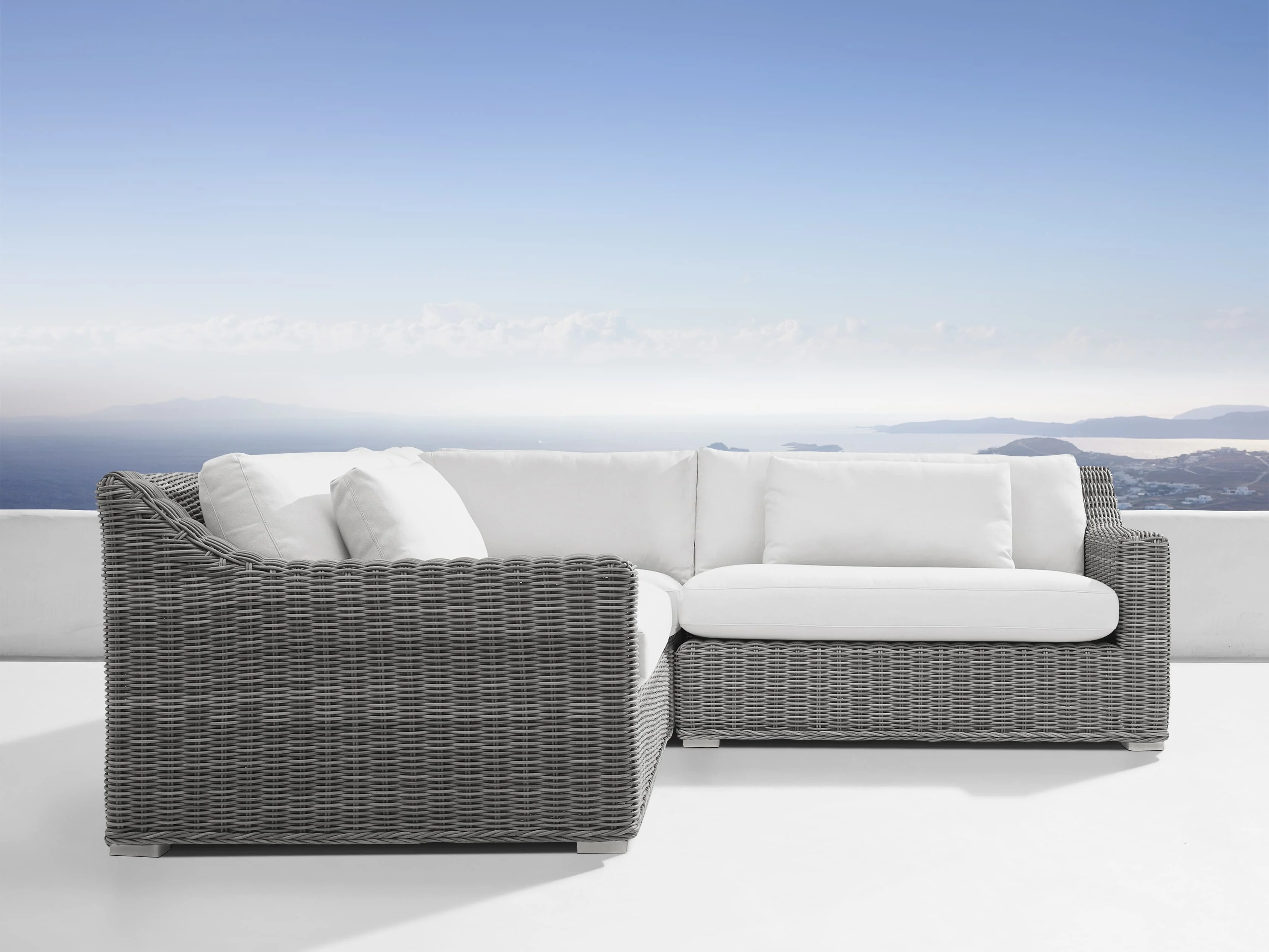 Montauk Outdoor Three Piece L Shape Sectional