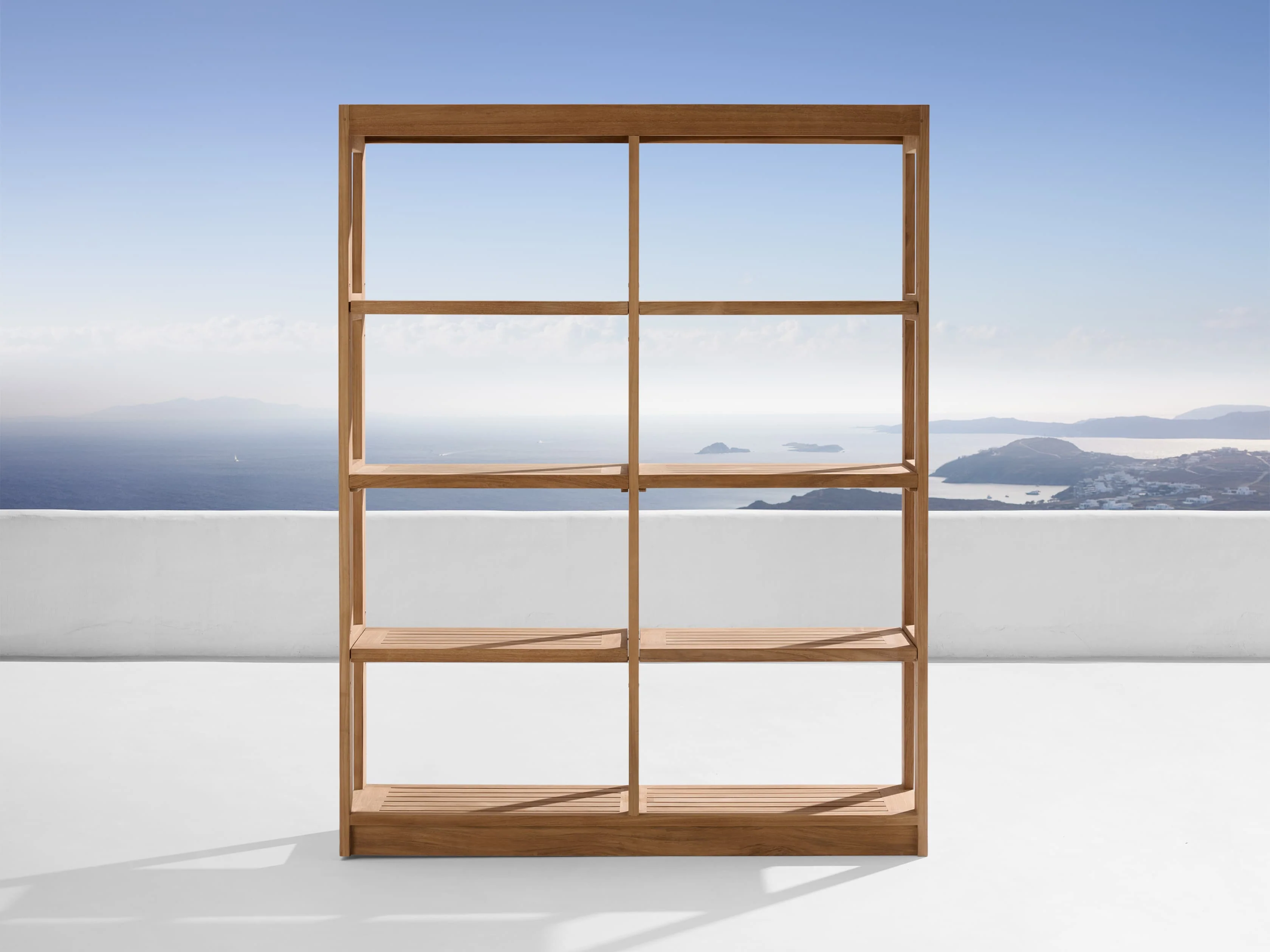 Outdoor Teak Modular Kitchen Open Shelving Unit