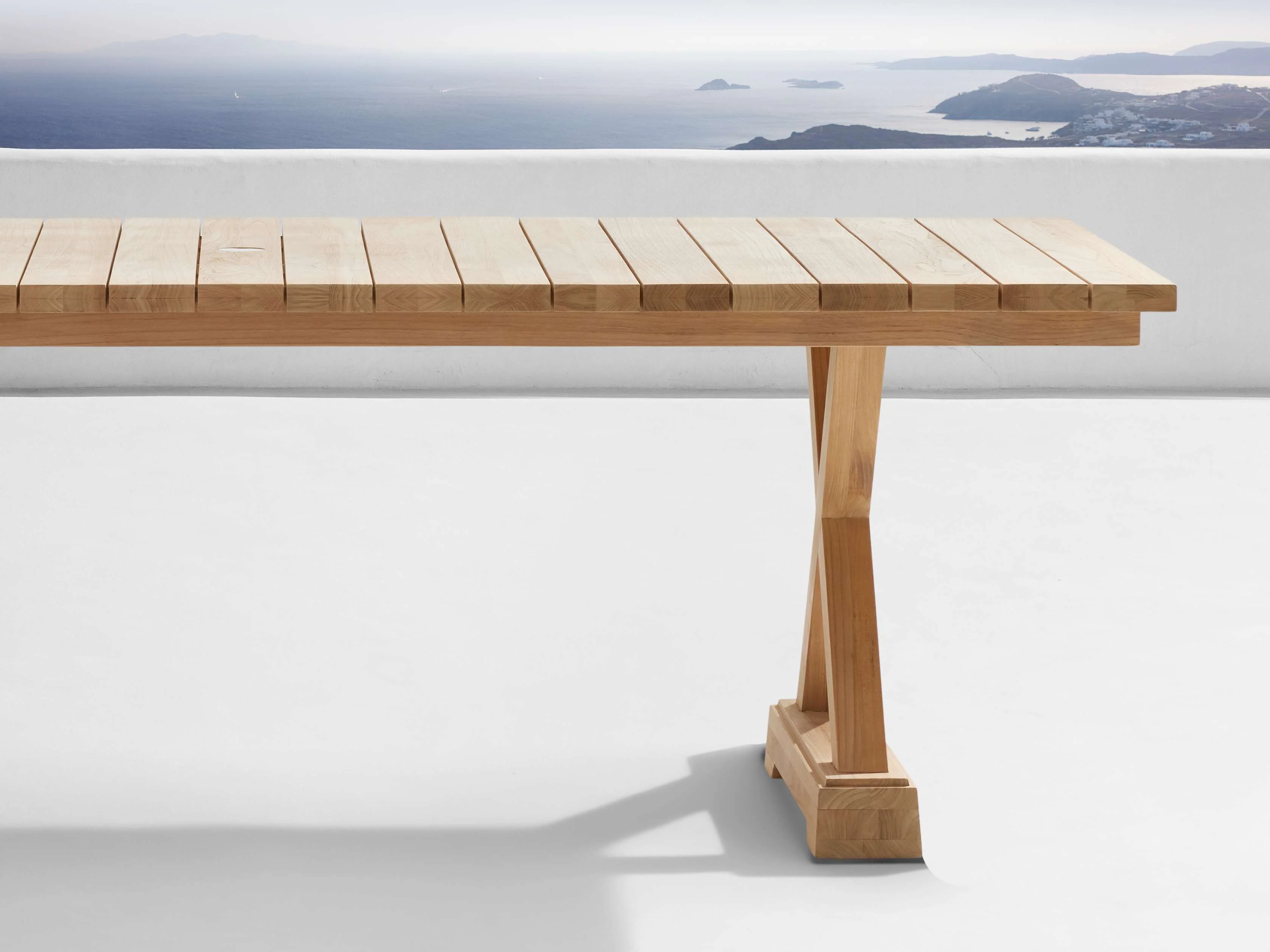 Montego Outdoor Teak Rectangular Dining Table in Natural