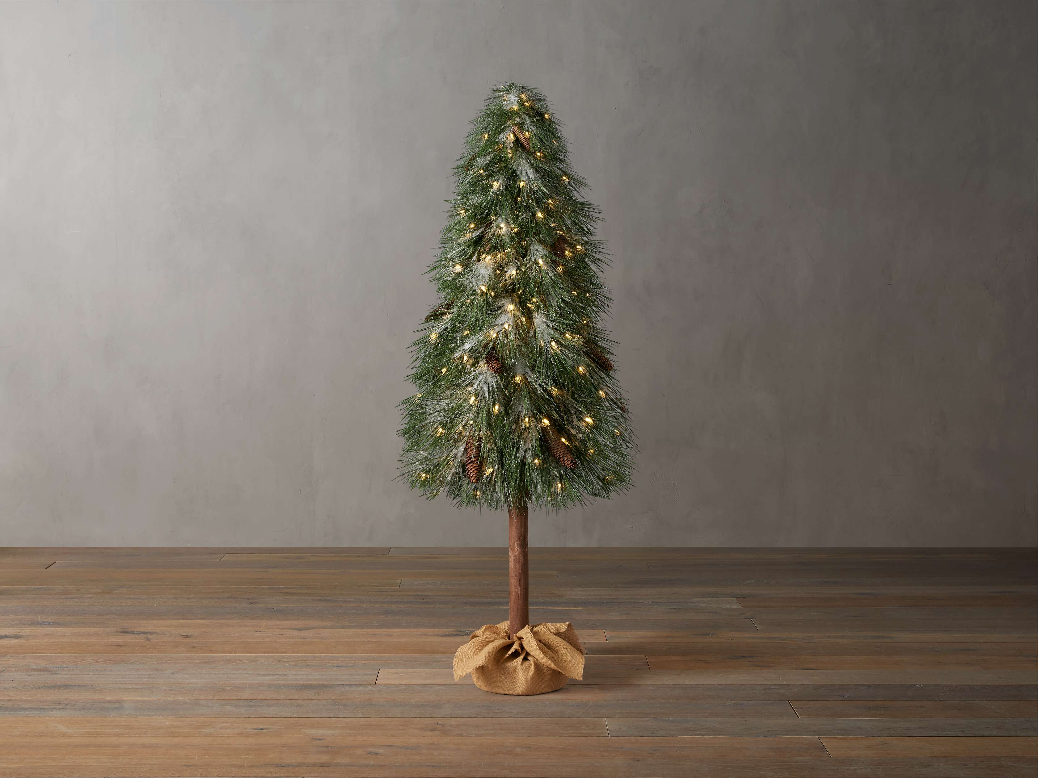 Faux Long Needle Icy Pine Tree