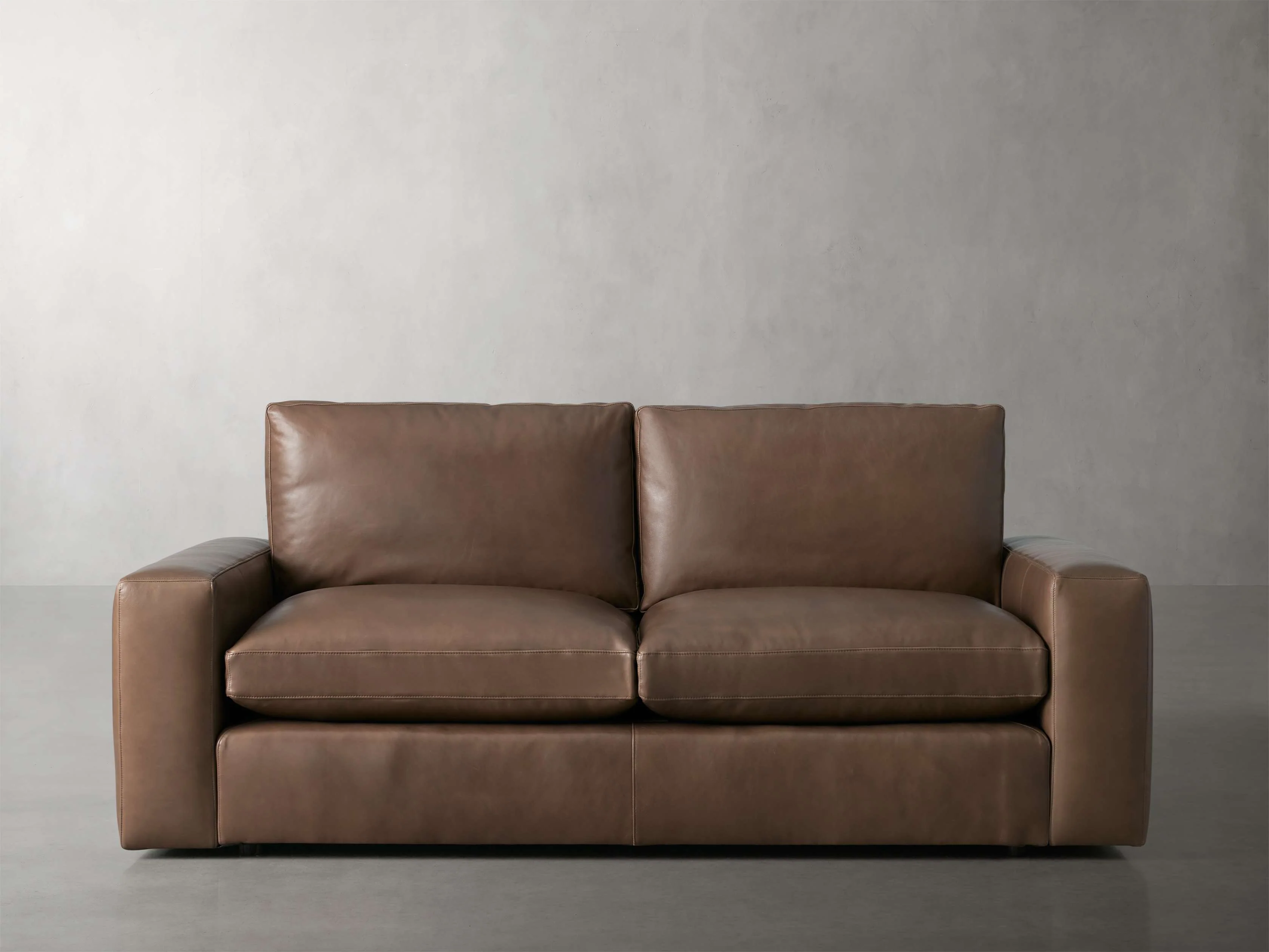 Kipton Wide Arm Leather Sofa