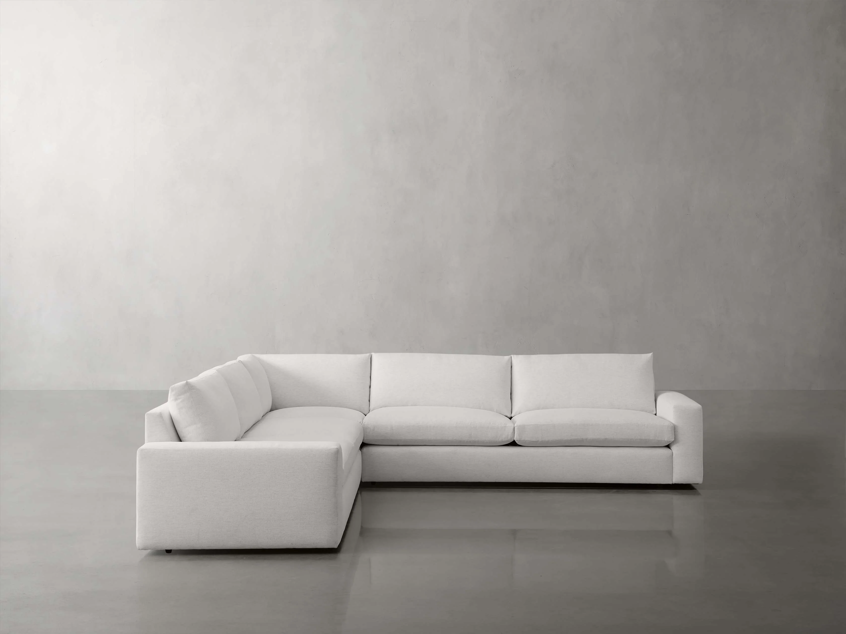 Kipton Wide Arm Corner Sectional in Nomad Snow