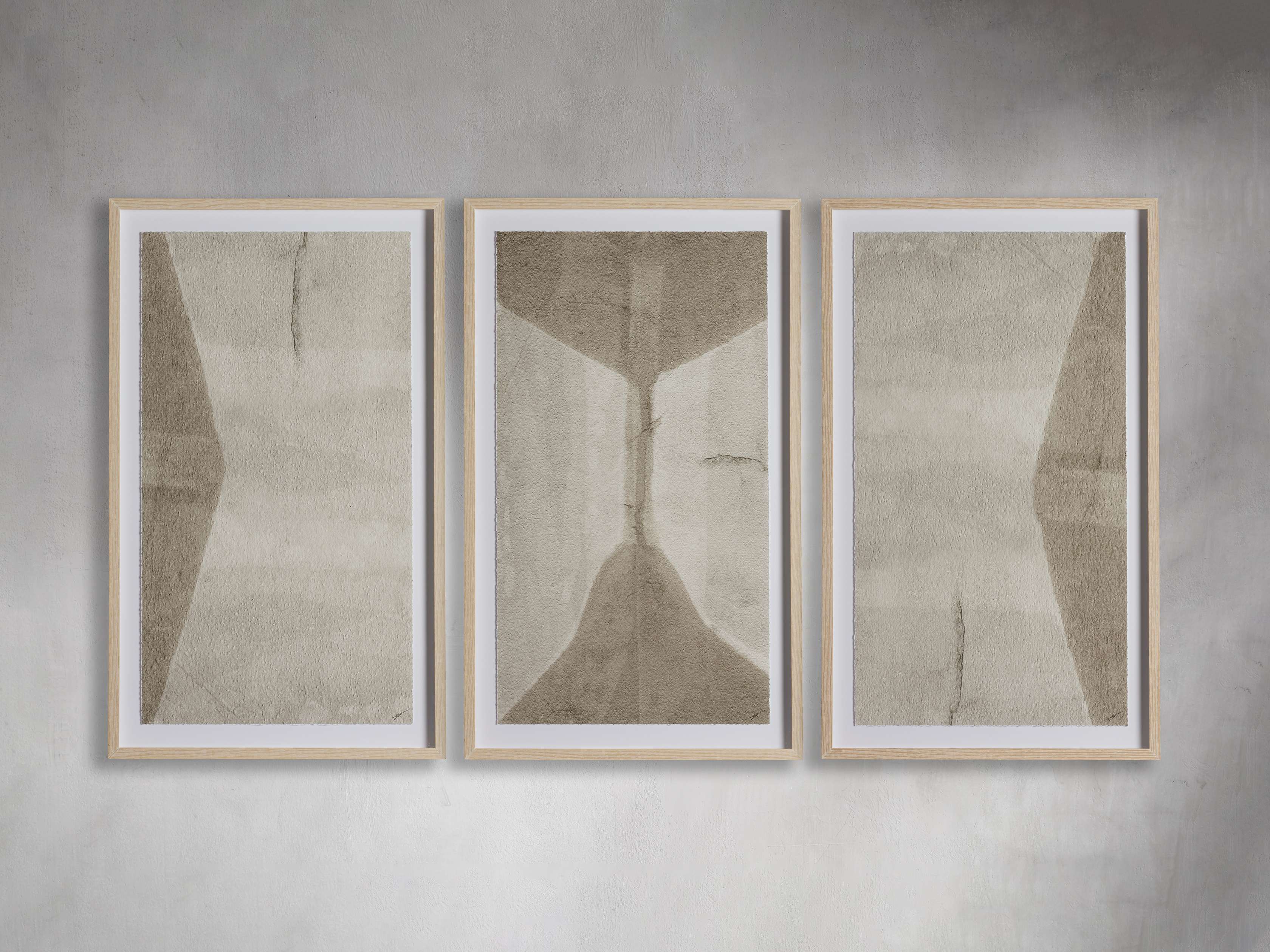 Gris Triptych Framed Print
