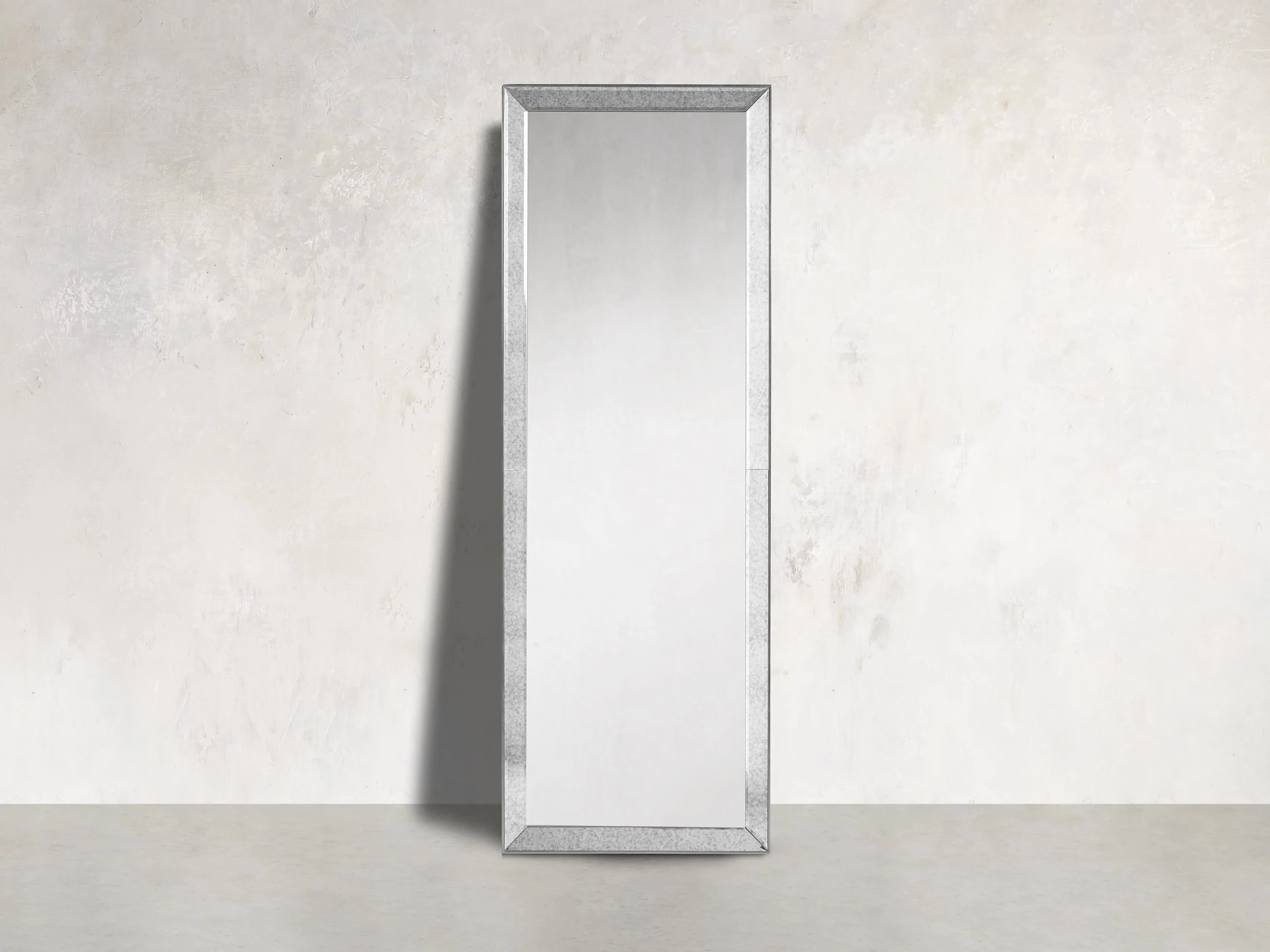 Maison Narrow Floor Mirror in Silver